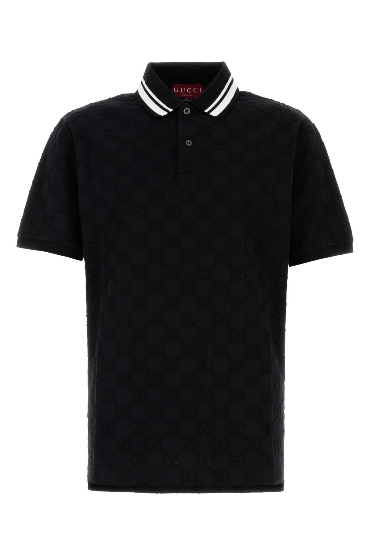 GUCCI Men's Stretch Piquet Polo Shirt