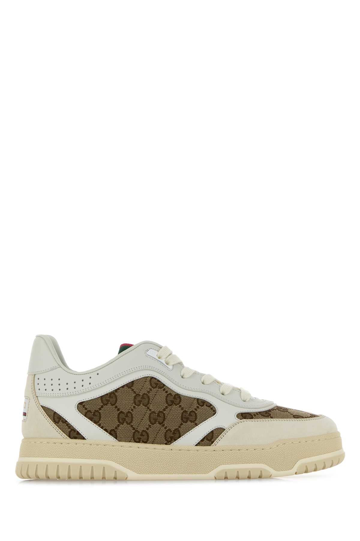 GUCCI Multicolor Leather and Fabric Re-Web Sneaker