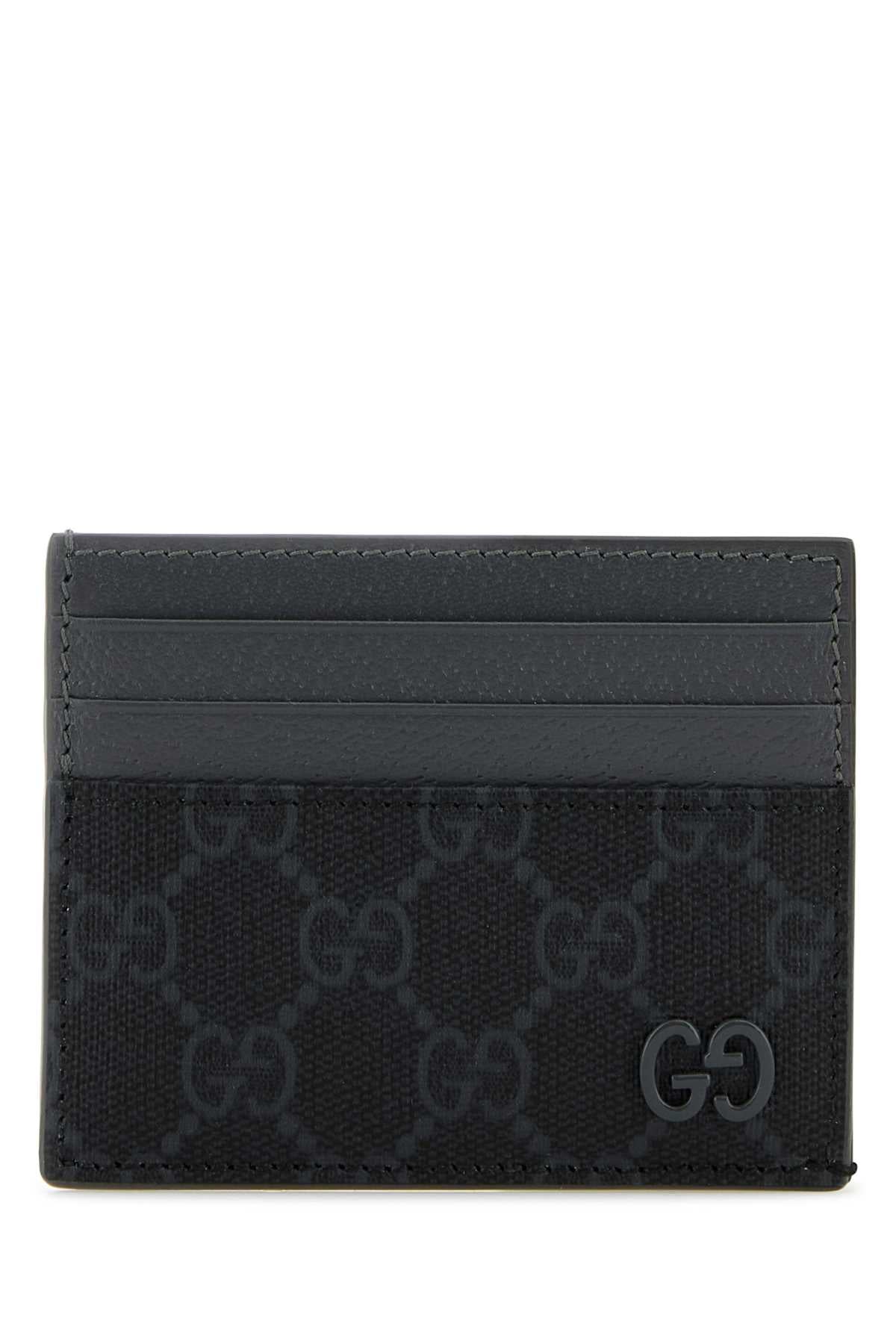 GUCCI Mini Fabric and Leather Card Holder - 10cm x 8cm