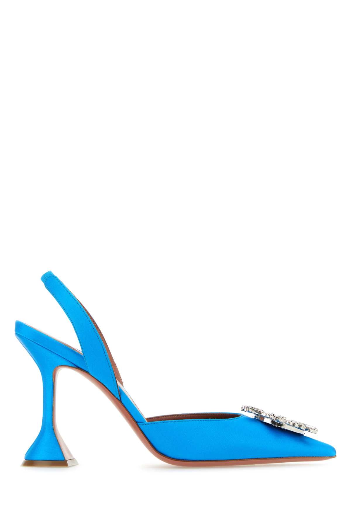 AMINA MUADDI Elegant Satin Begum Pumps with 9.5 cm Heel