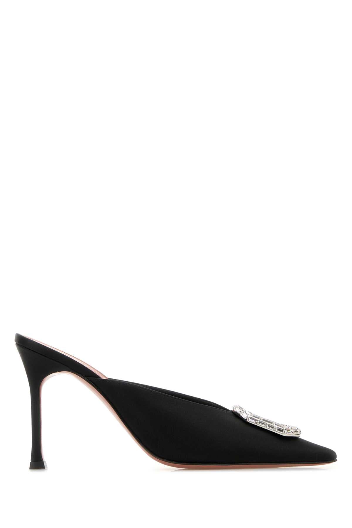 AMINA MUADDI Elegant Satin Camelia Flat with 9 cm Heel