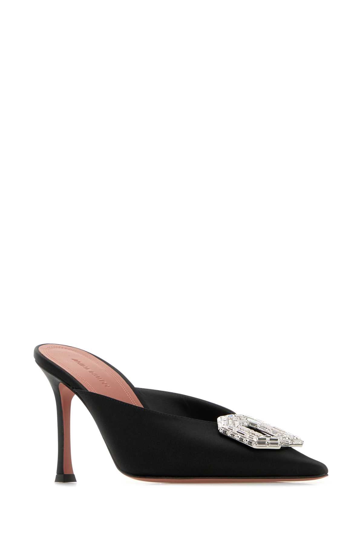 AMINA MUADDI Elegant Satin Camelia Flat with 9 cm Heel