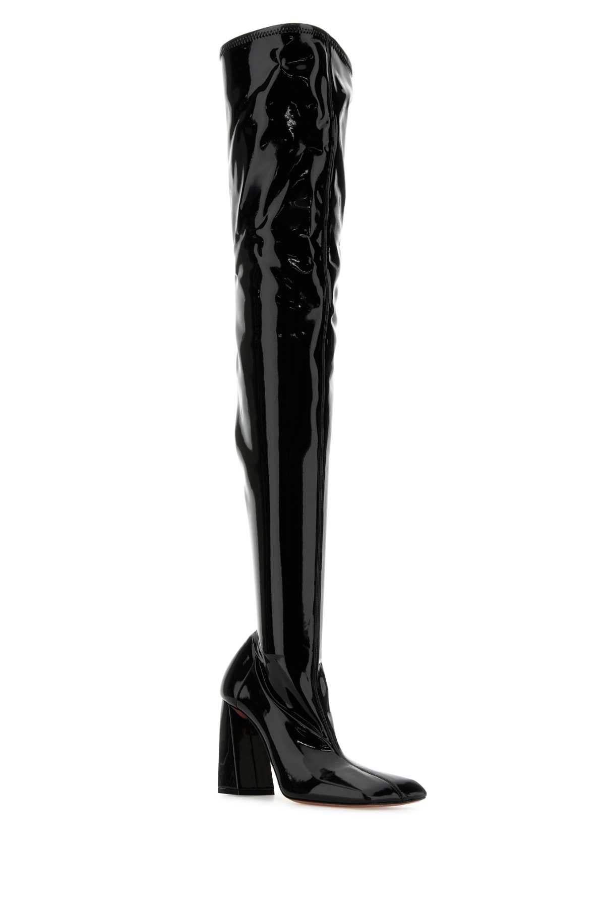 AMINA MUADDI Marine Mini Boots with 9 cm Heel Height