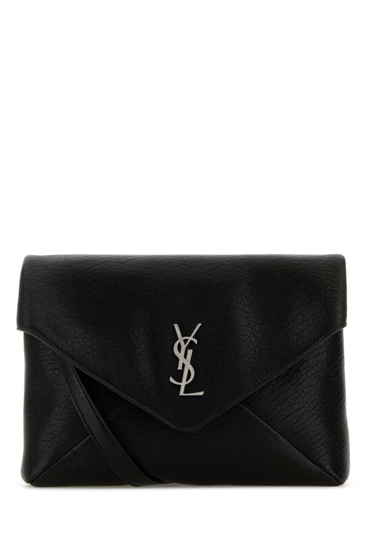 SAINT LAURENT Mini Leather Cassandra Clutch Bag
