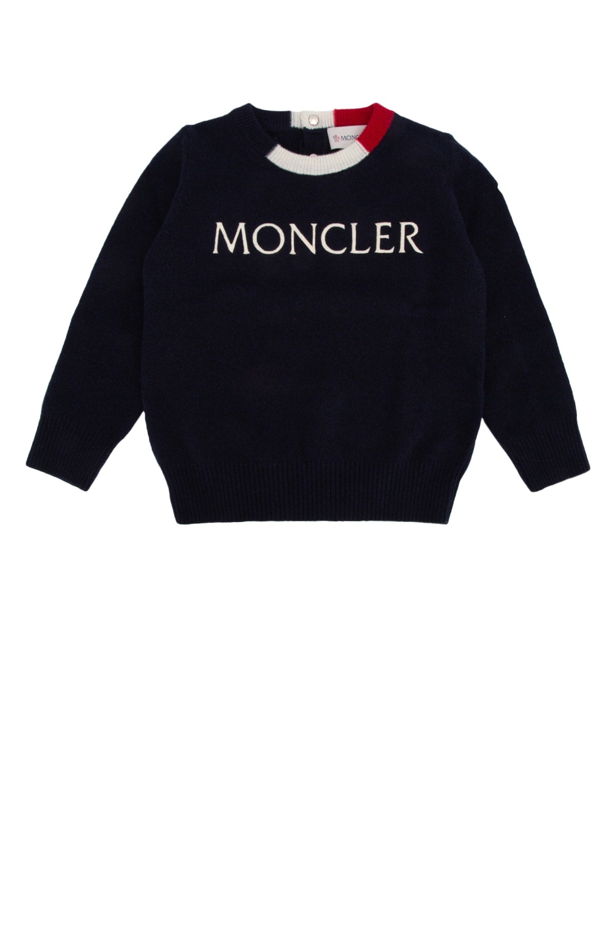 MONCLER JR Mini Crew Neck Knit Sweater for Kids