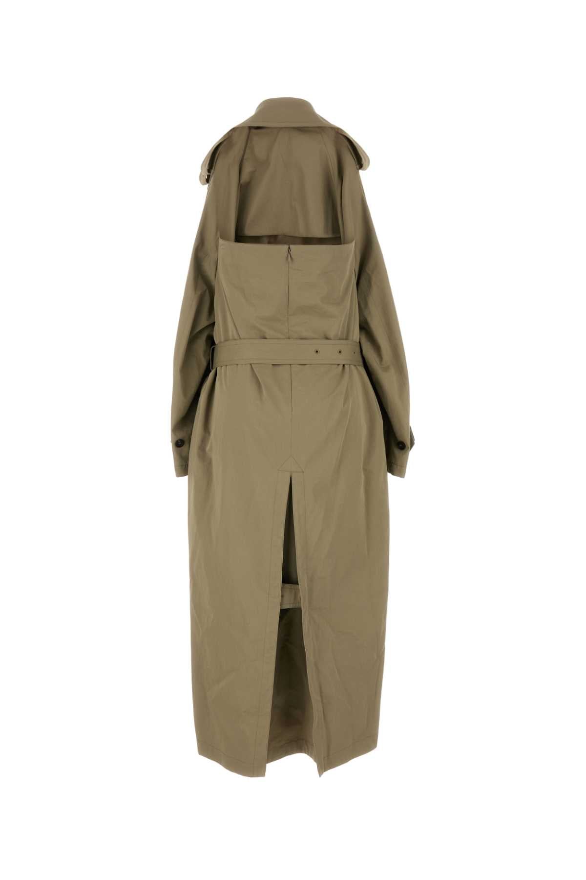BALENCIAGA Cappuccino Cotton Trench Suspended Dress