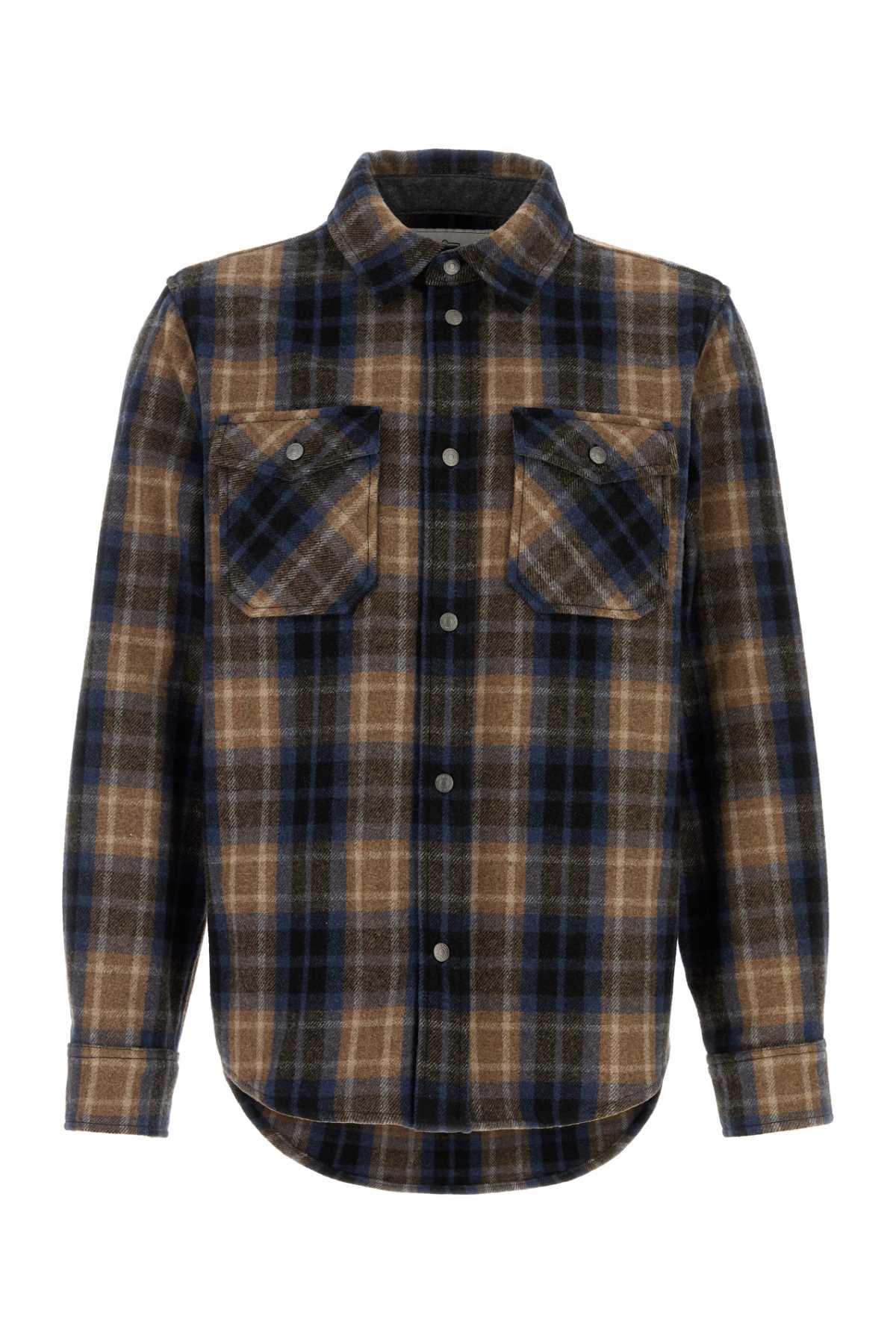 WOOLRICH Embroidered Flannel Alaskan Melton Shirt - FW24