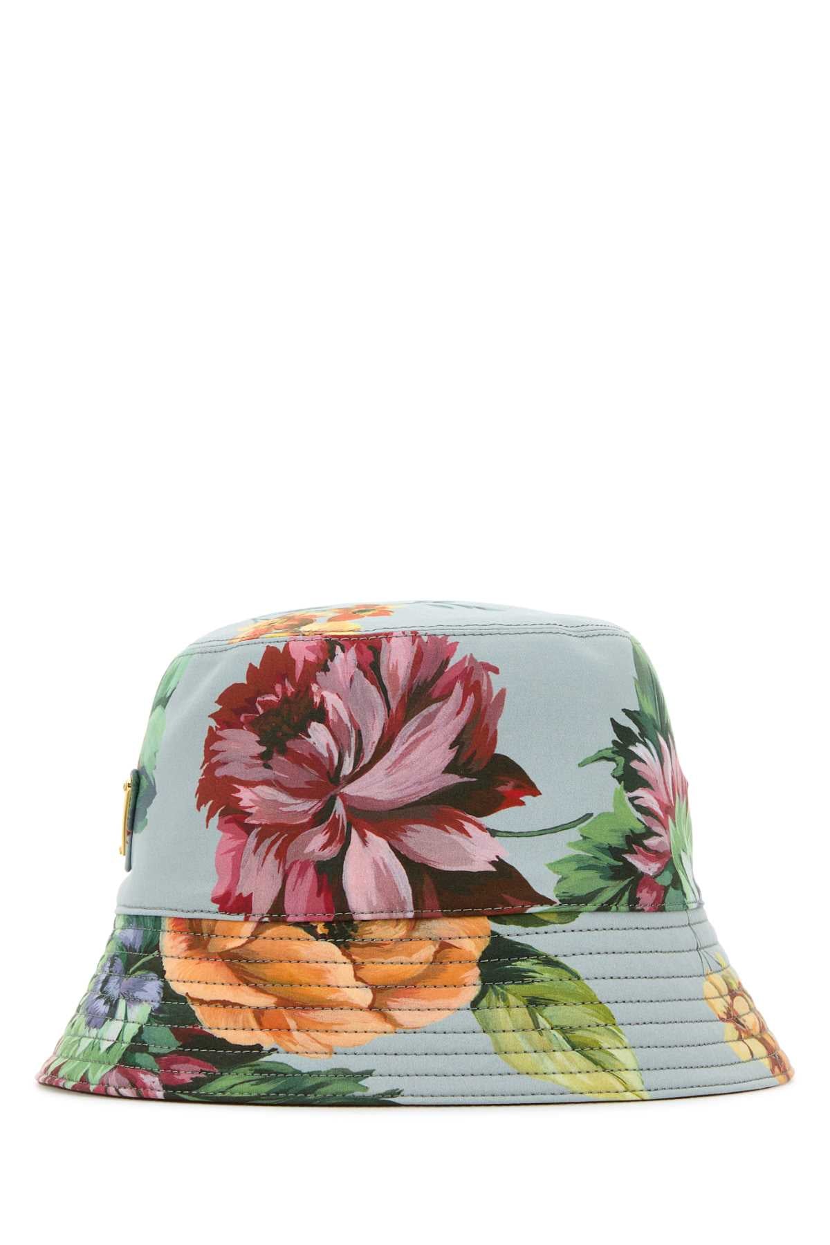 PRADA Stylish Printed Cotton Bucket Hat