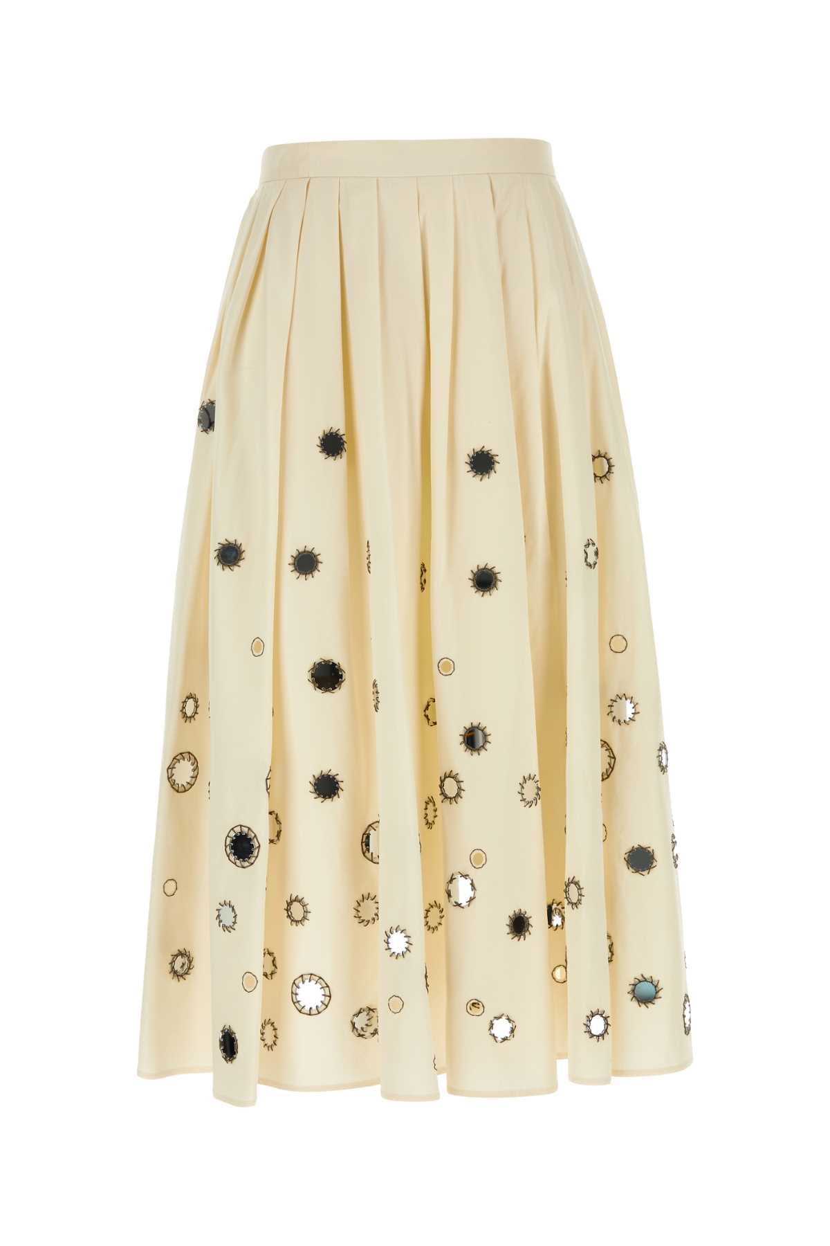 PRADA Women's Cotton Midi Skirt