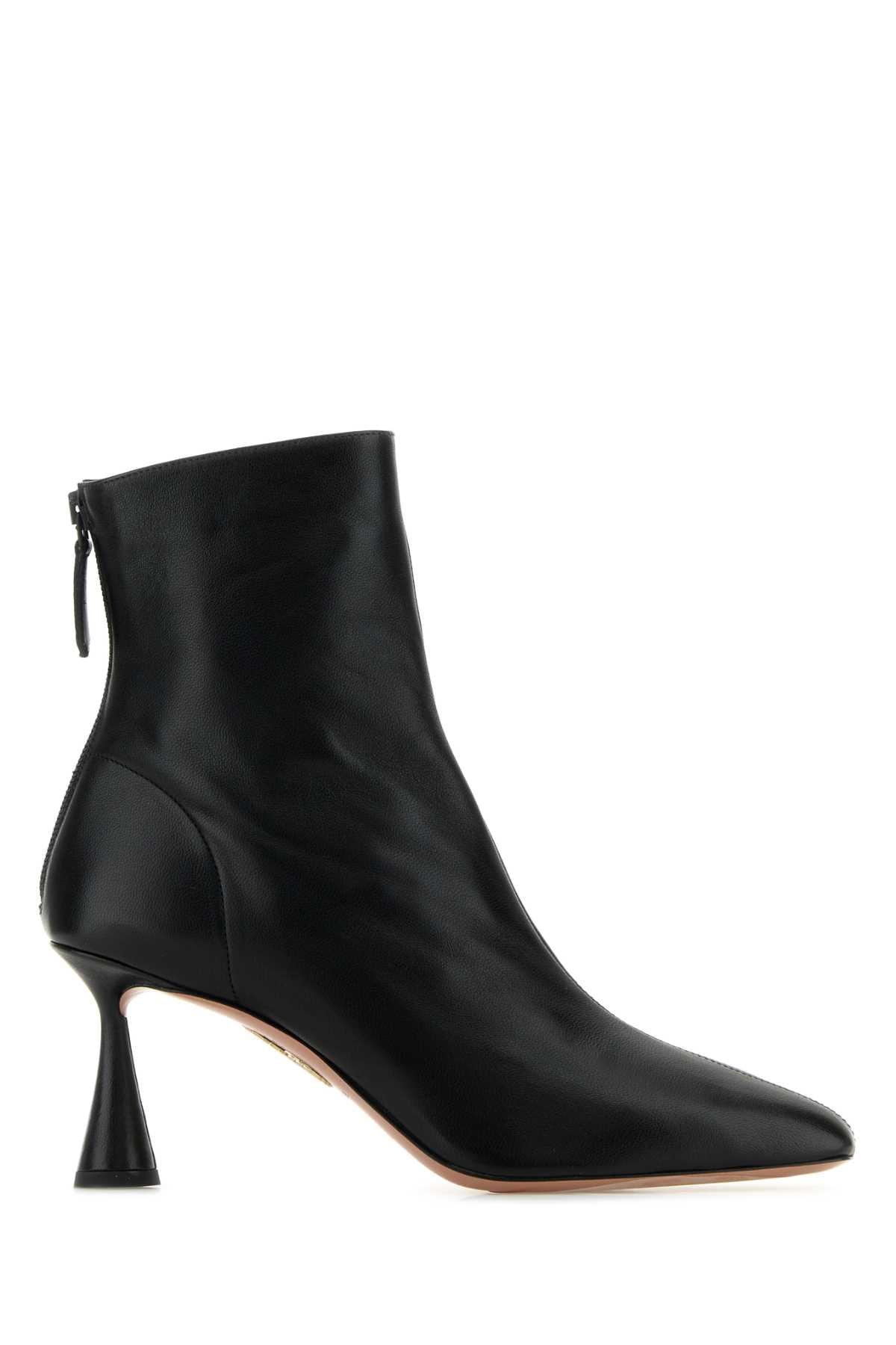 AQUAZZURA Nappa Leather Amore Ankle Boots with 7.5 cm Heel