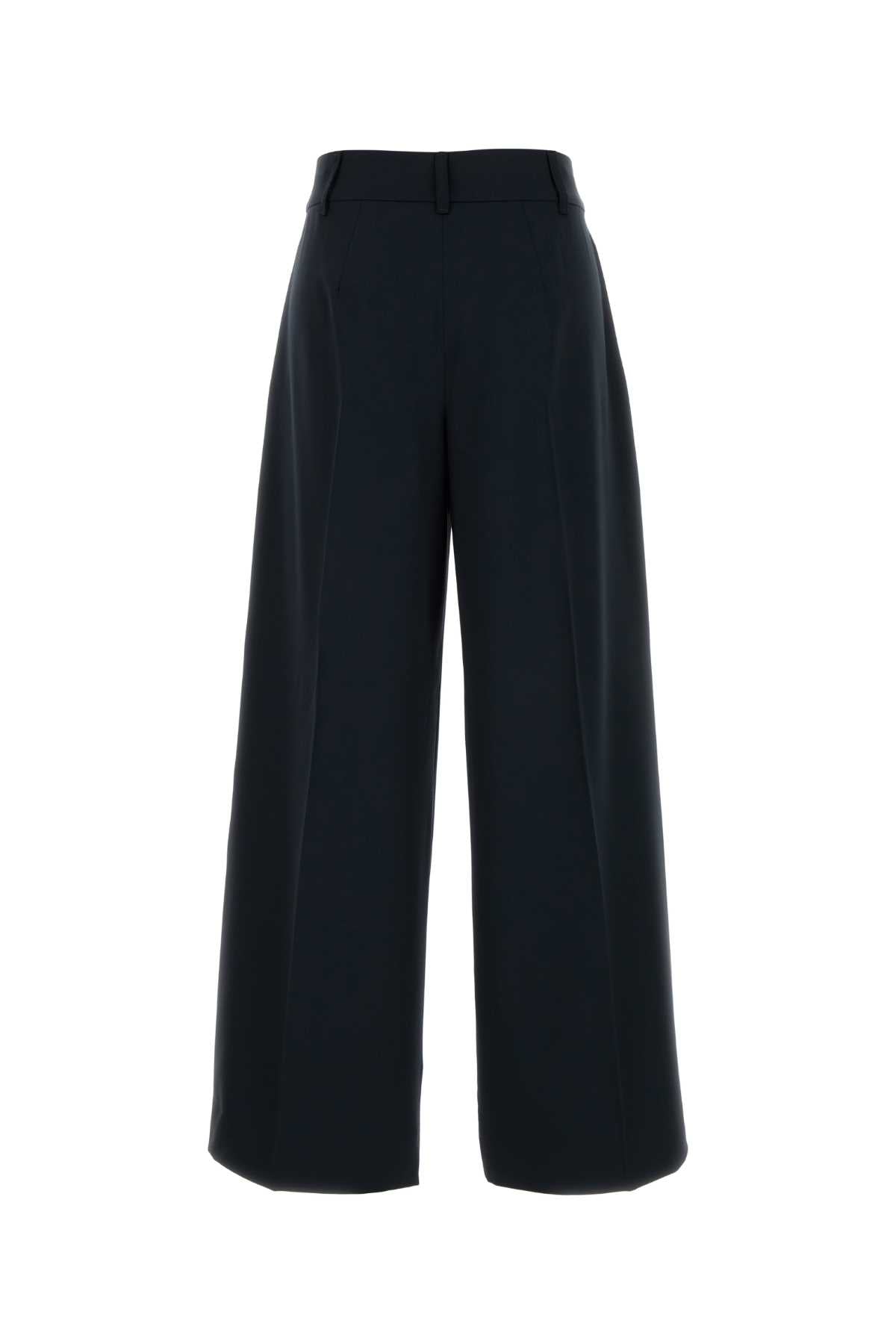 S MAXMARA Midnight Wool Palazzo Pant