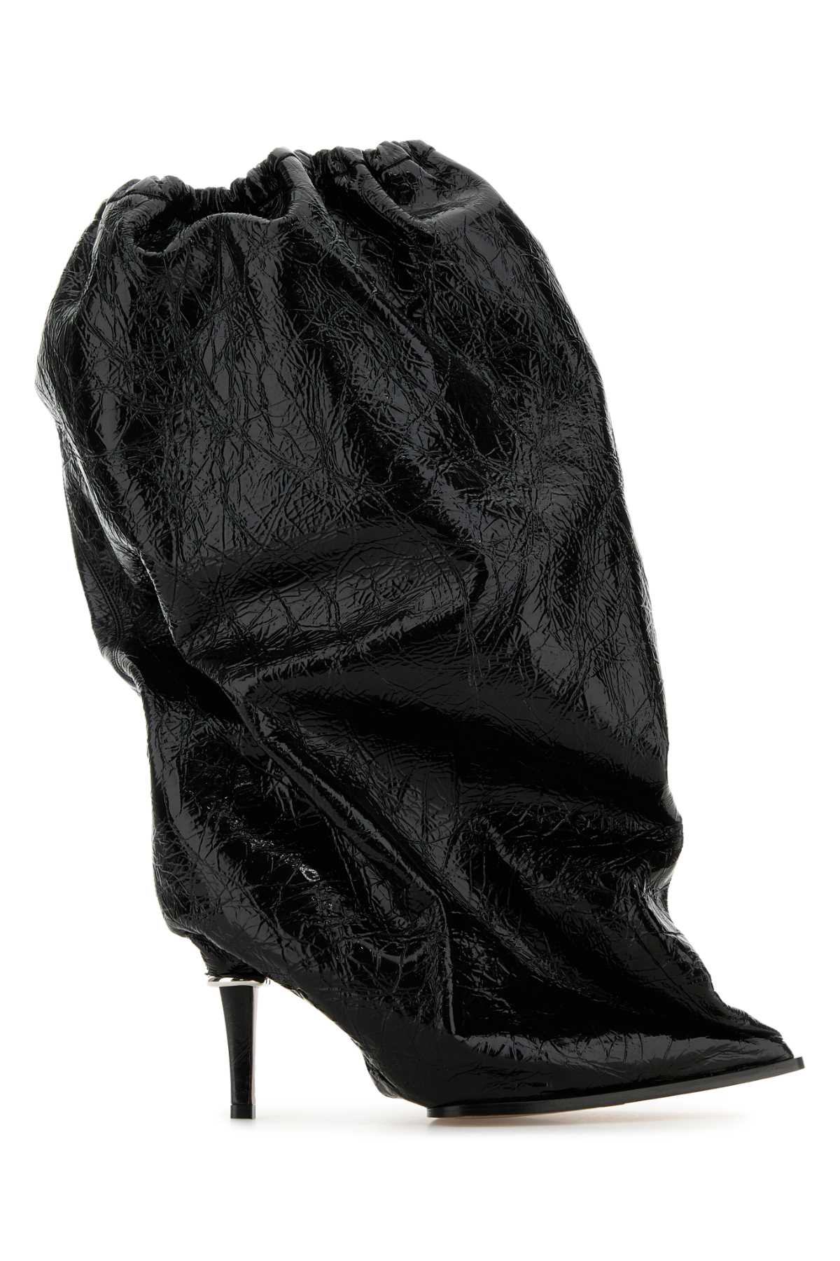 ALEXANDER MCQUEEN Stylish Leather Ankle Boots with 10.5 cm Heel Height for Women