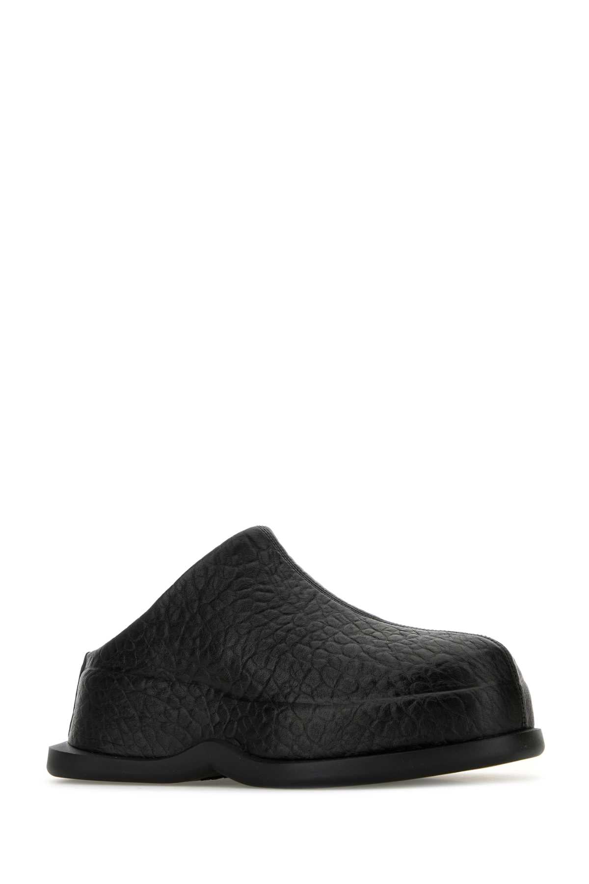 ALEXANDER MCQUEEN Elegant Leather Wave Slippers with Platform Height of 6.5 cm