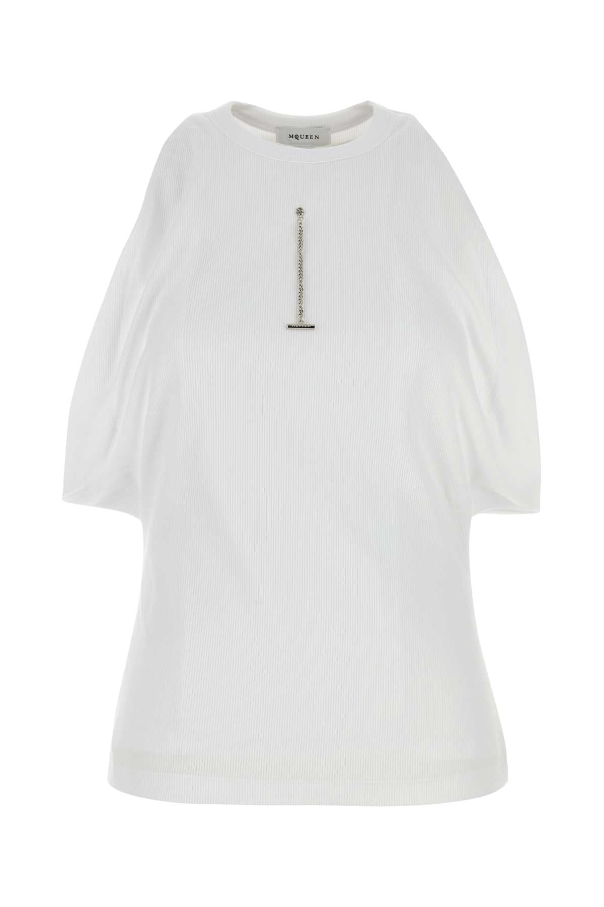 ALEXANDER MCQUEEN Stretch Cotton Top for Women - FW24 Collection