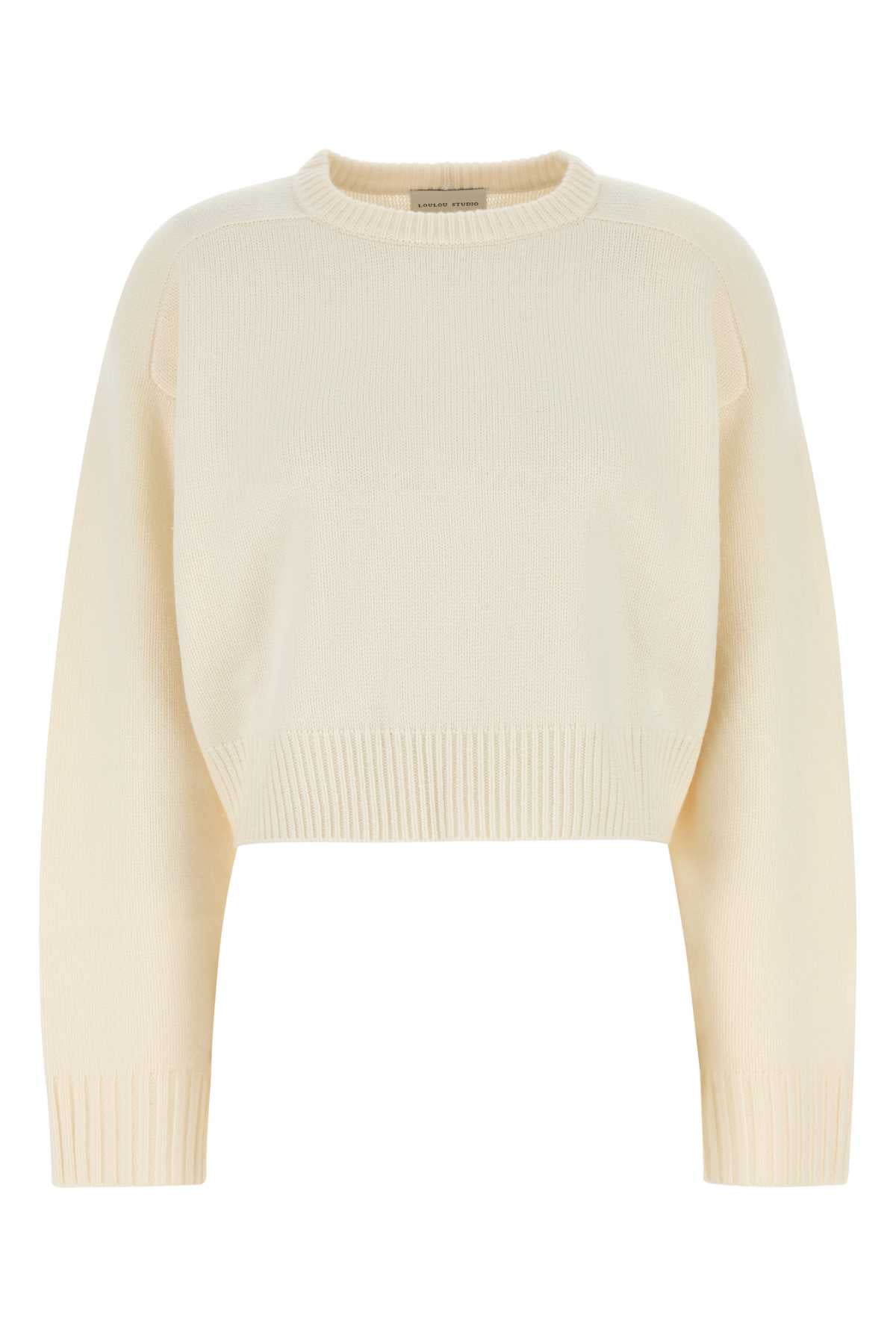 LOULOU DE SAISON Oversized Wool Blend Bruzzi Sweater for Women