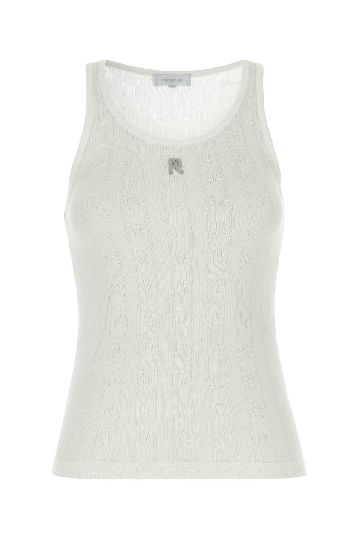 RABANNE Cotton Tank Top for Women - SS25 Collection