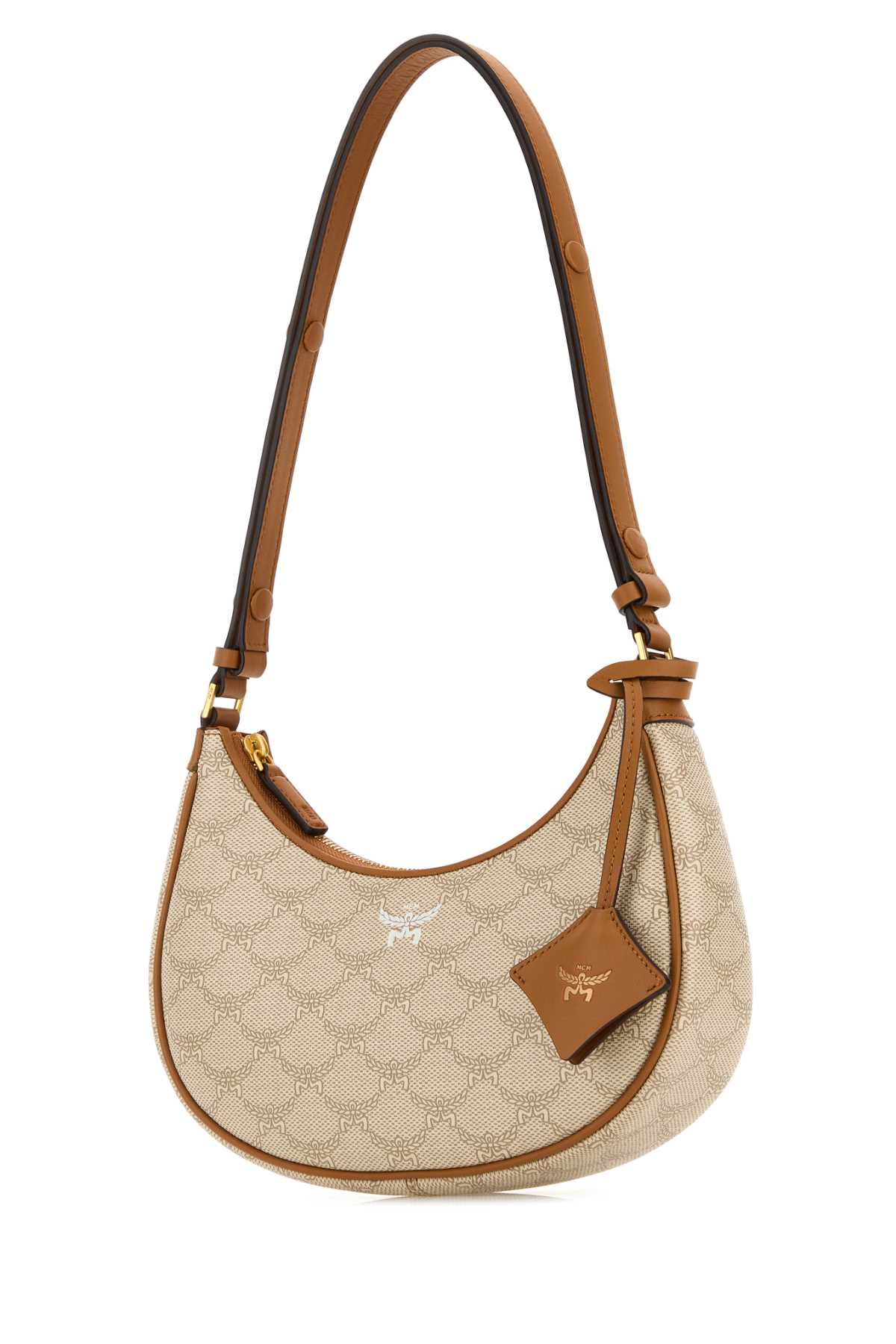 MCM Mini Printed Canvas Himmel Shoulder Handbag