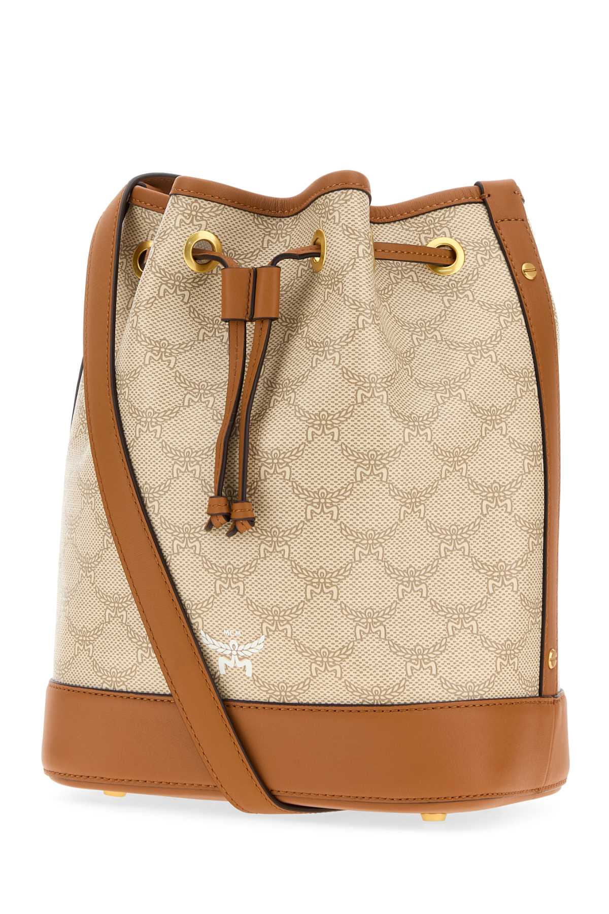 MCM Medium Printed Canvas Himmel Bucket Handbag