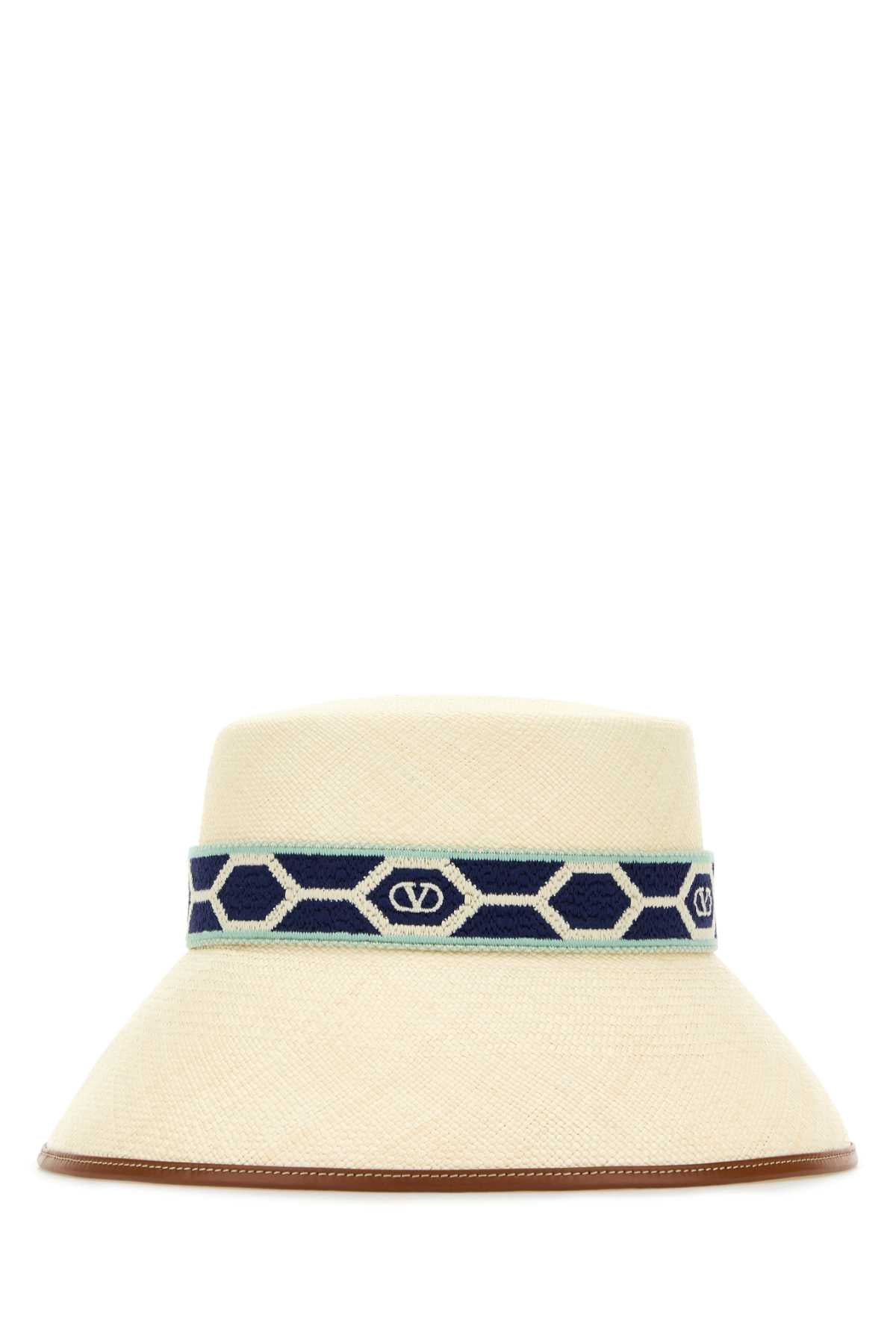 VALENTINO GARAVANI Chic Straw Bucket Hat