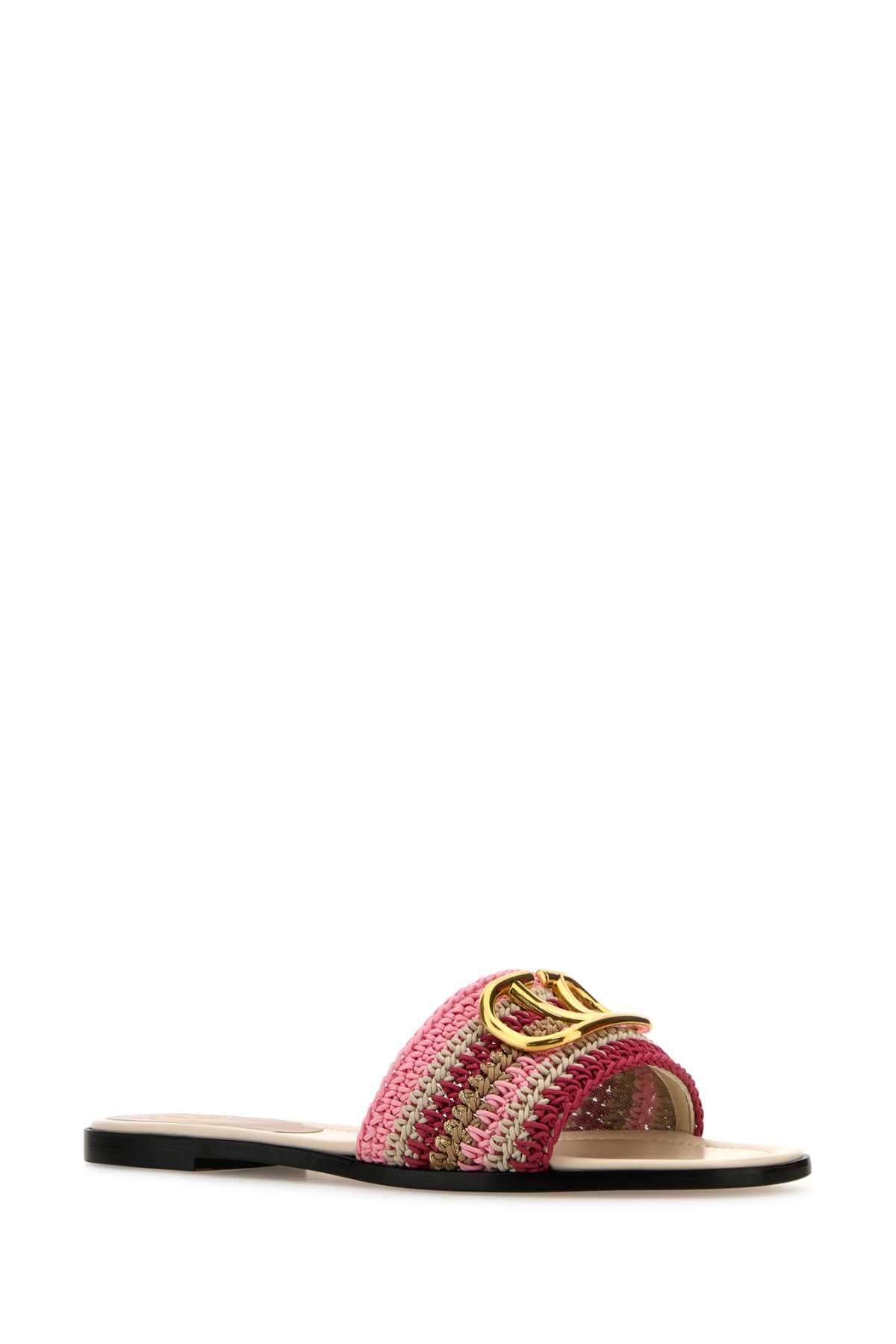 VALENTINO GARAVANI Chic Crochet VLogo Slippers for Women