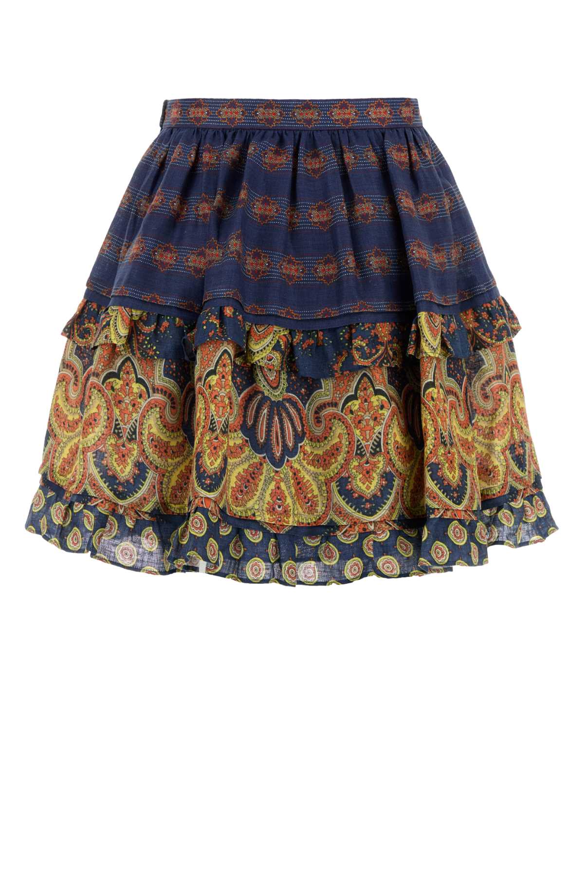 VALENTINO GARAVANI Printed Linen Skirt - Women's Mini Style