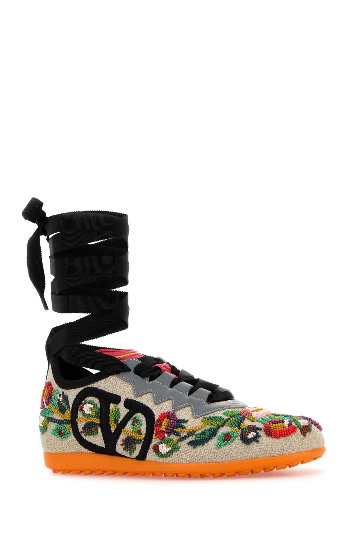 VALENTINO GARAVANI Embellished Canvas Chromathon Mini Sneaker for Women