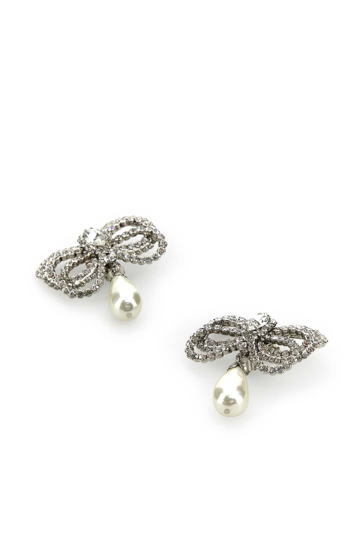 ALESSANDRA RICH Embellished Metal Mini Earrings - 6 cm