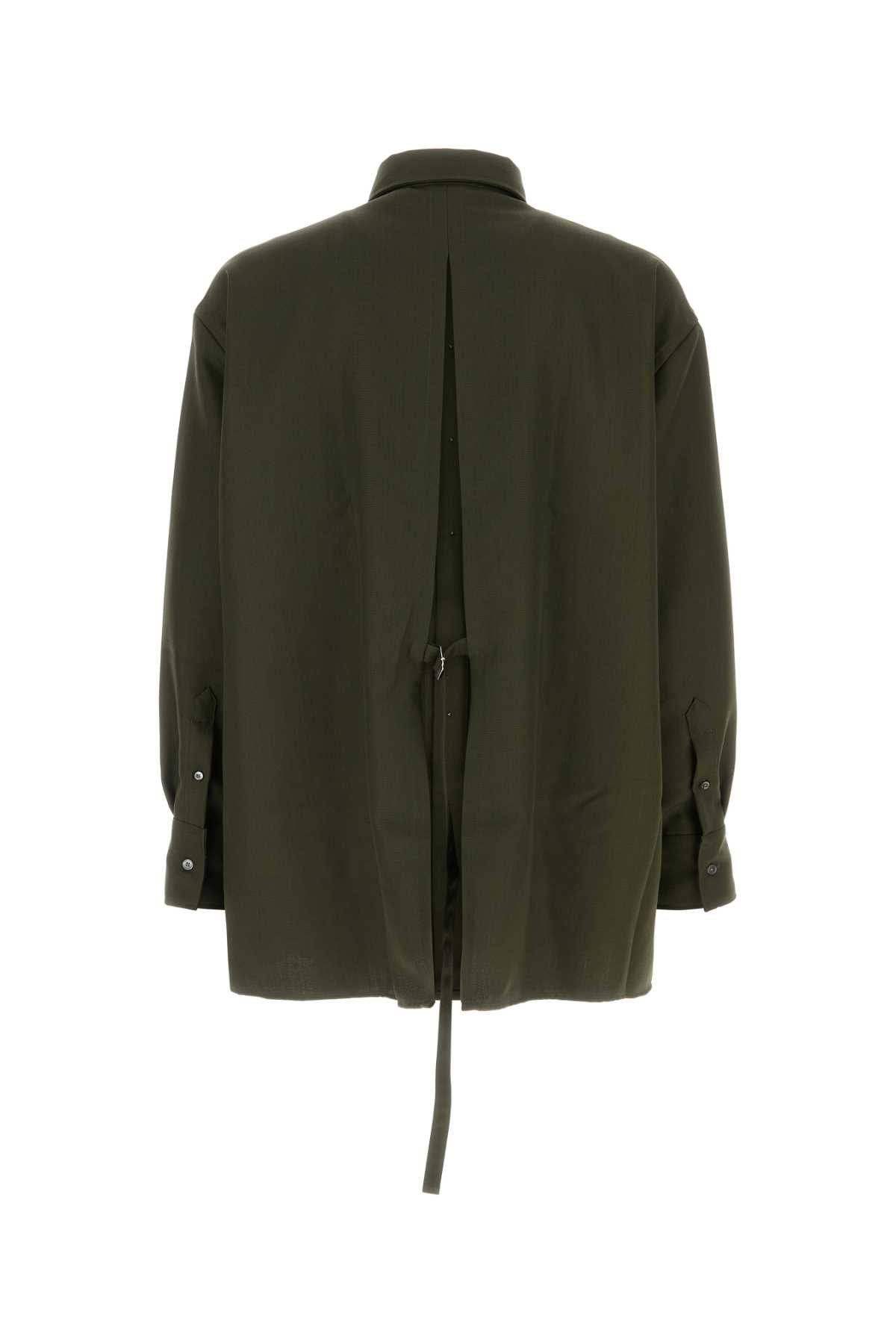 AMI Oversized Wool Shirt for Men - SS25 Collection