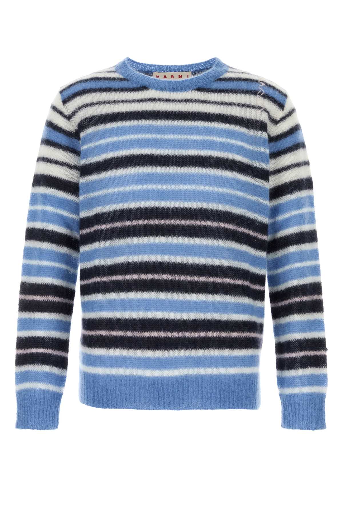 MARNI Embroidered Mohair Blend Sweater - Men's Large Size