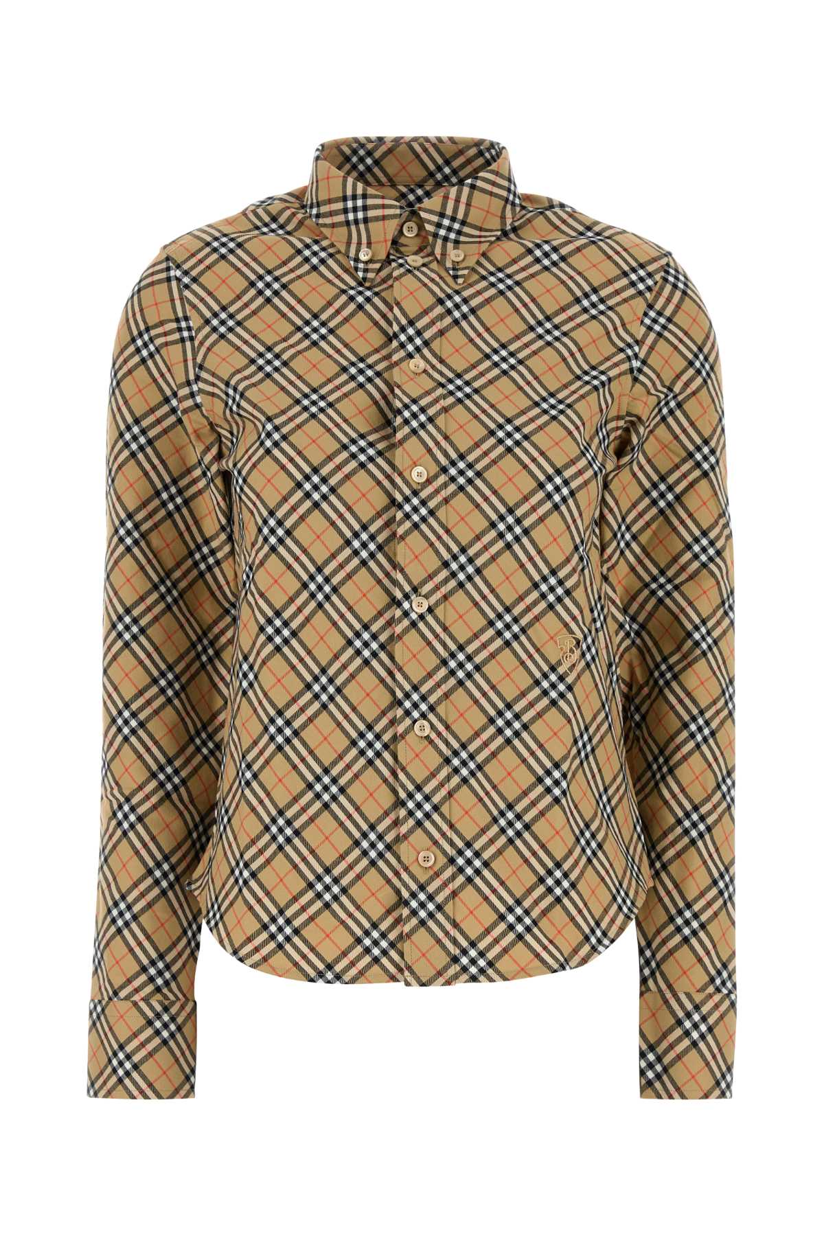 BURBERRY Embroidered Twill Shirt for Women