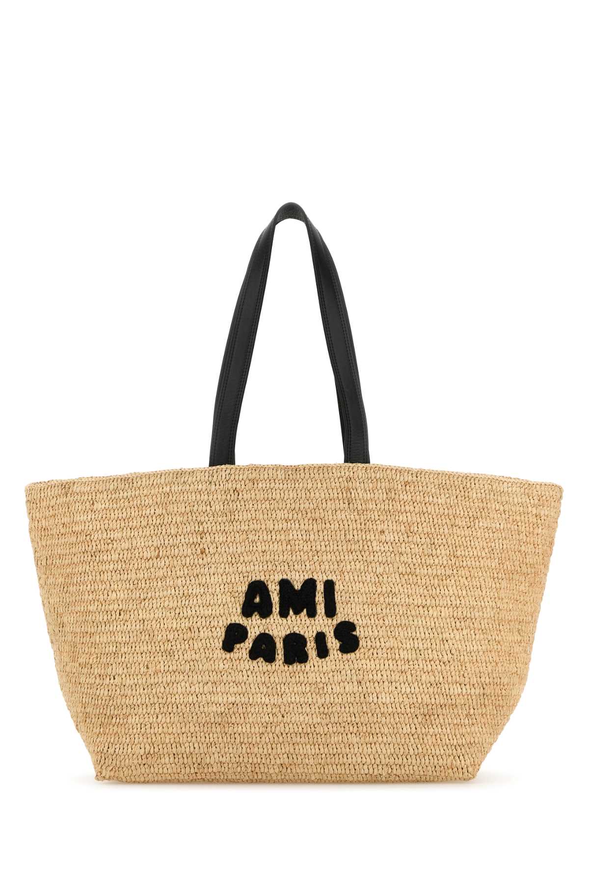AMI Raffia Shopping Handbag - 38 cm x 30 cm x 15 cm