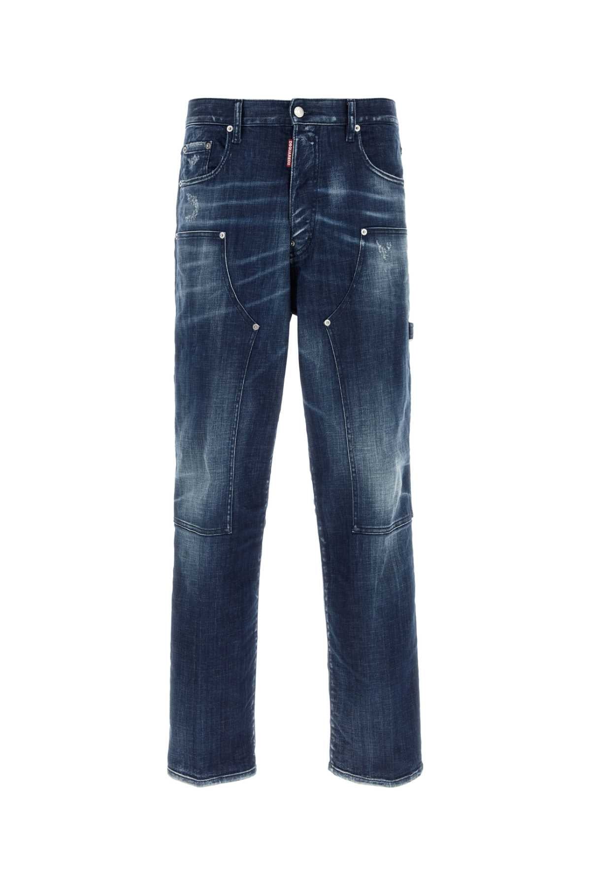 DSQUARED Stretch Denim Loose Carpenter Jeans