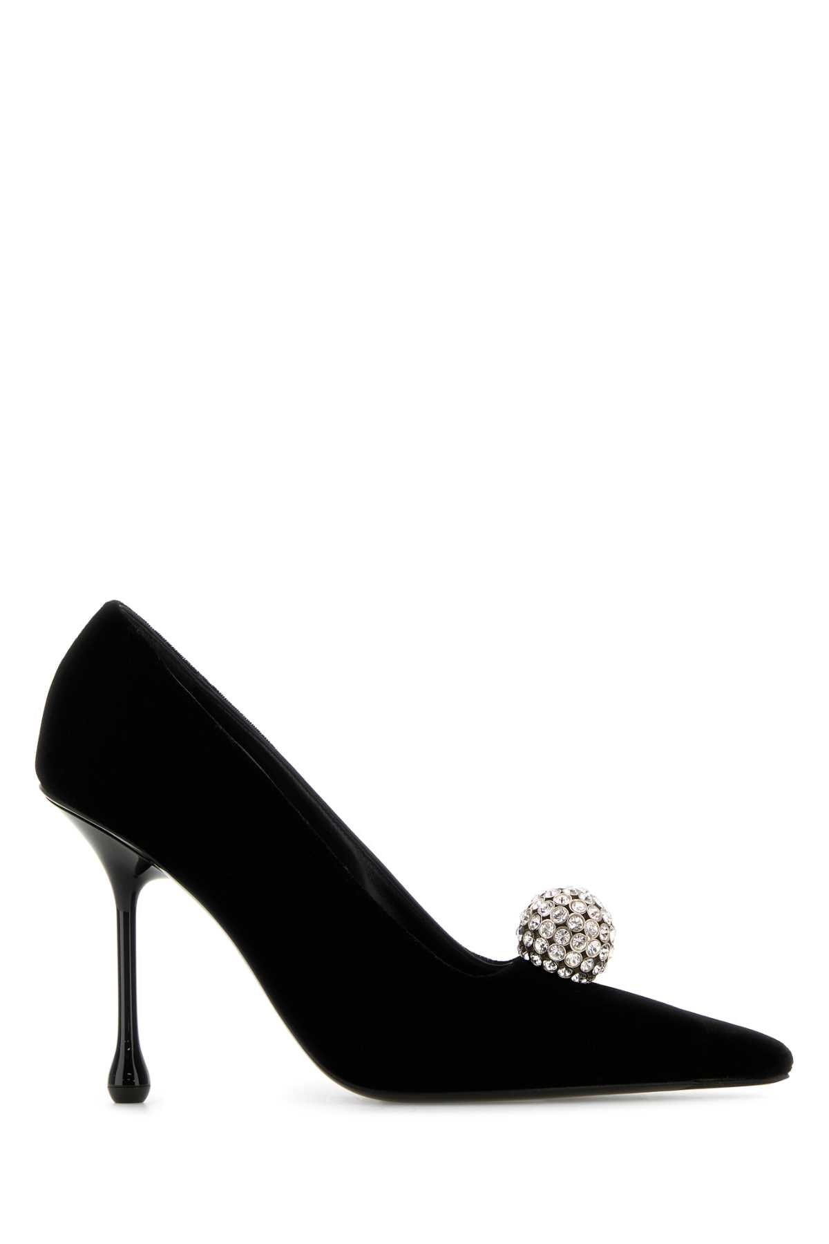 JIMMY CHOO Elevated Velvet Orb Pumps with 9.5 cm Heel