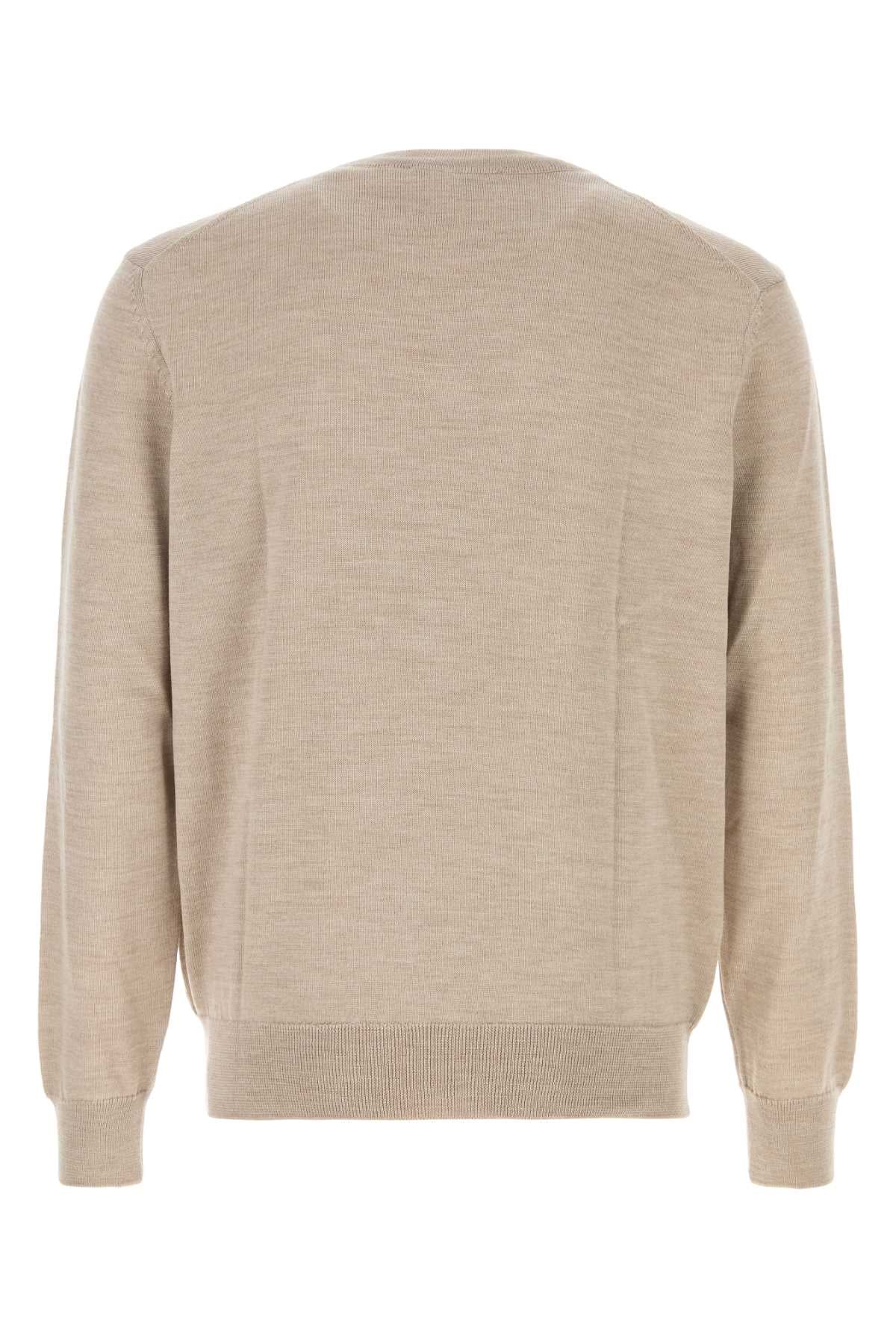 MAISON KITSUNE Cappuccino Wool Sweater for Men - SS25 Collection