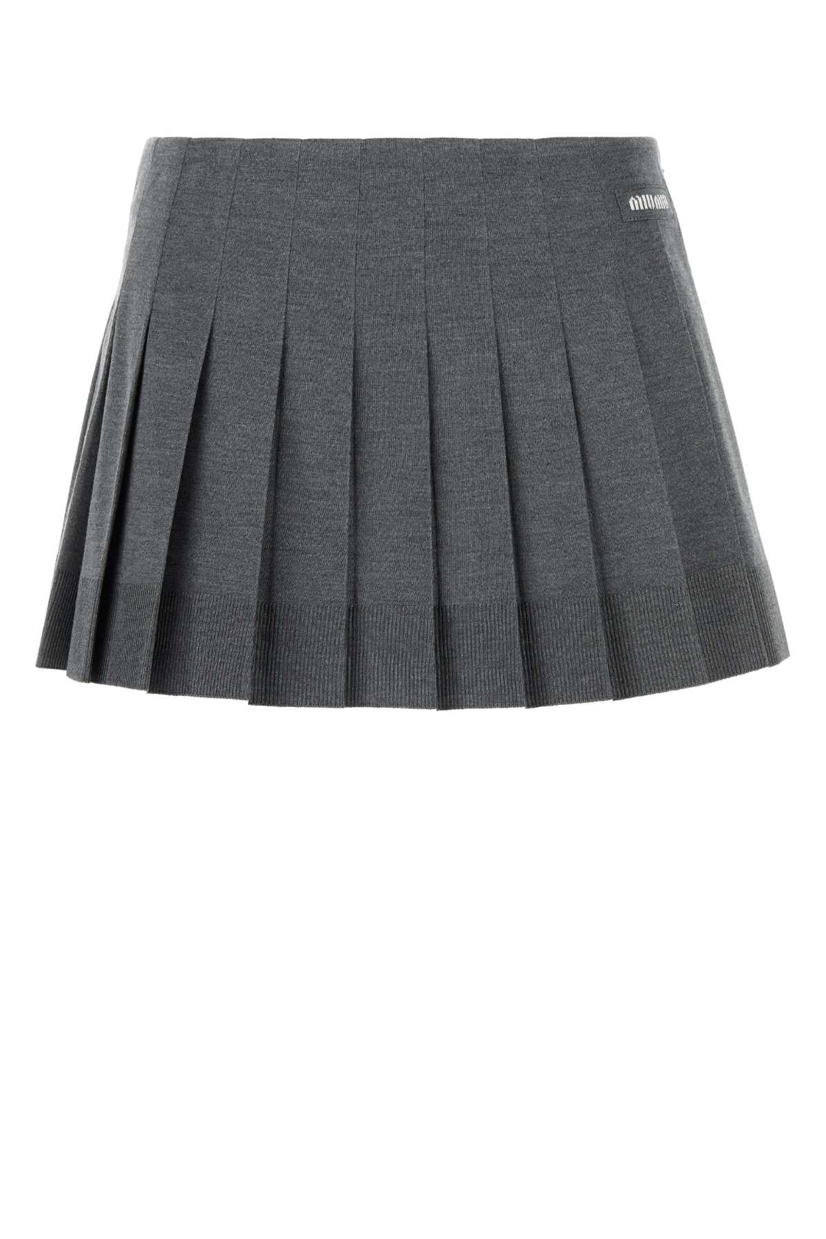 MIU MIU Elegant Silk Blend Mini Skirt