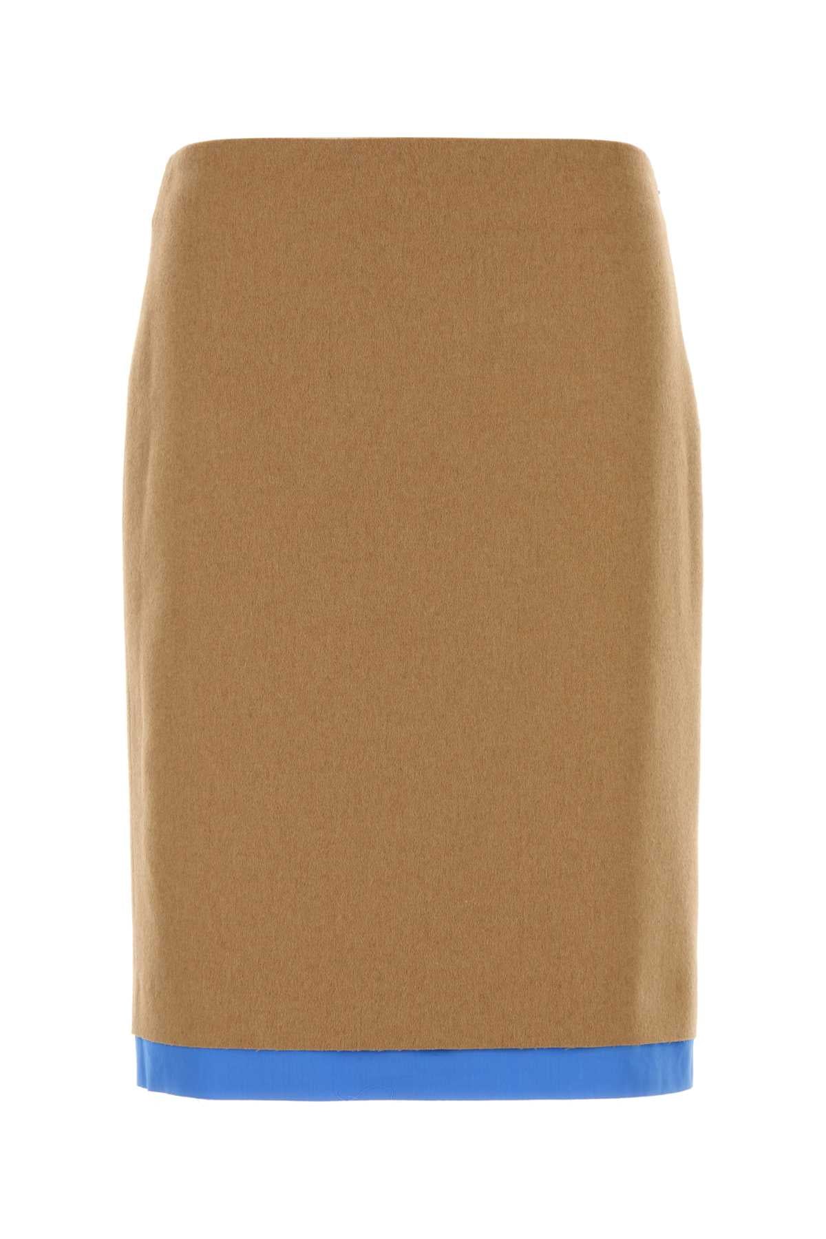 MIU MIU Stylish Mini Camel Skirt