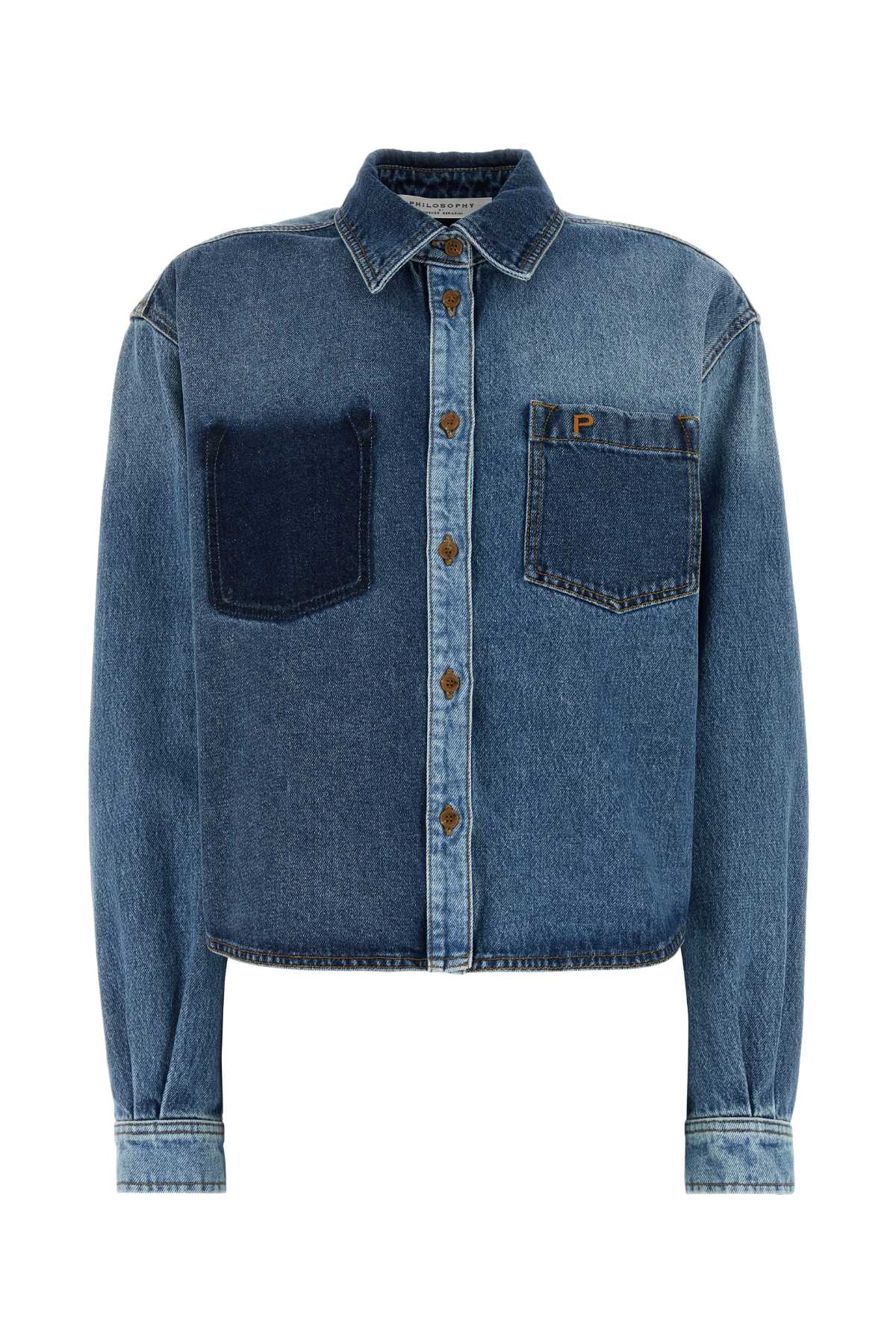 PHILOSOPHY DI LORENZO SERAFINI Stylish Denim Shirt for Women - SS25 Collection
