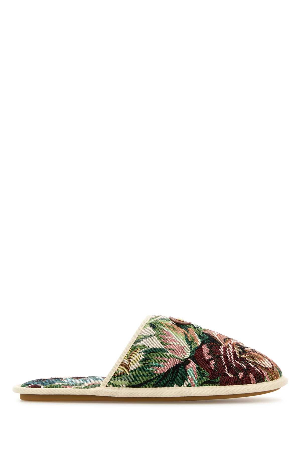 VALENTINO GARAVANI Printed Fabric Ta Chambre Slippers for Men