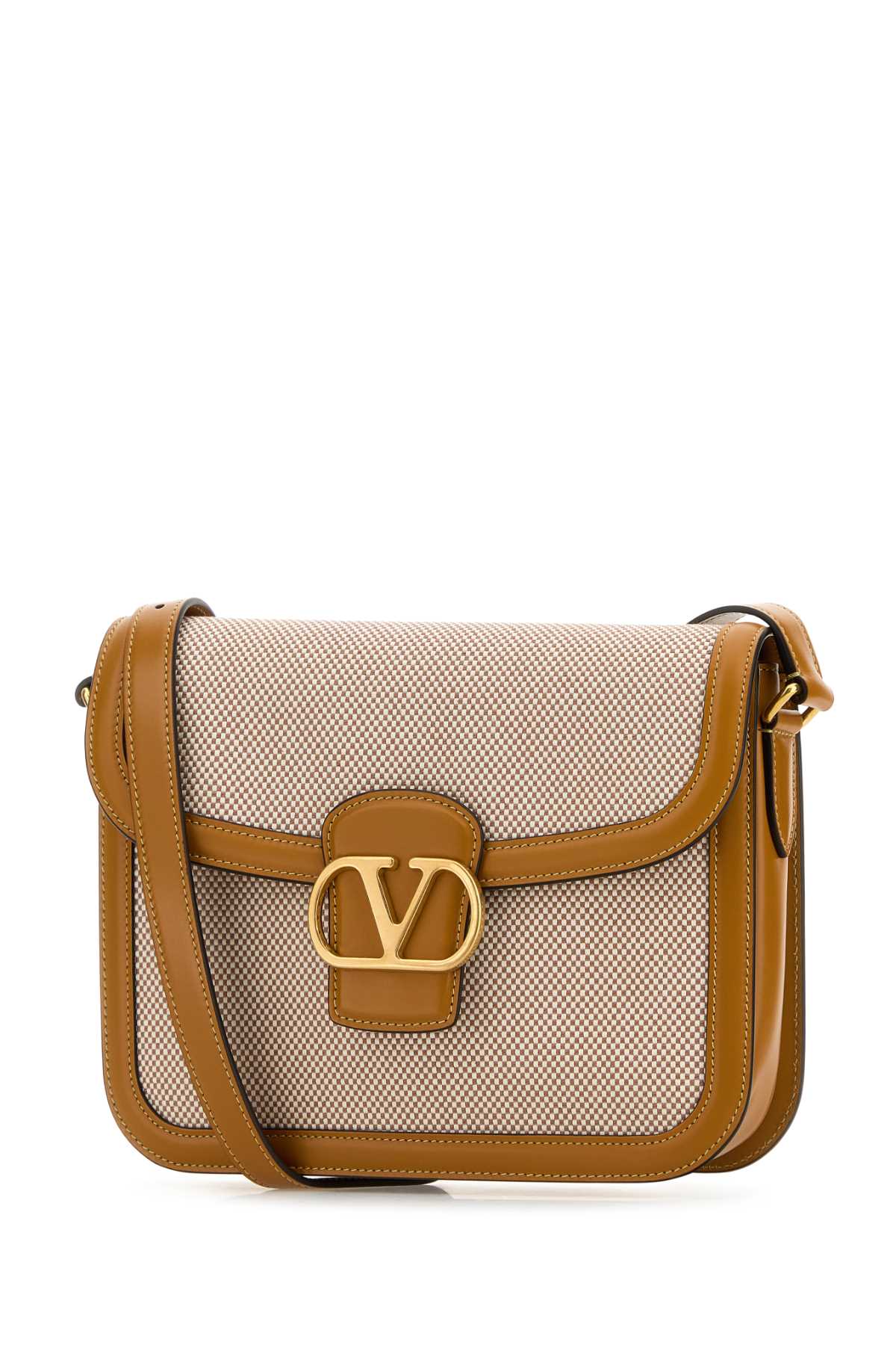 VALENTINO GARAVANI Two-tone Mini Canvas and Leather 9TO5 Shoulder Handbag