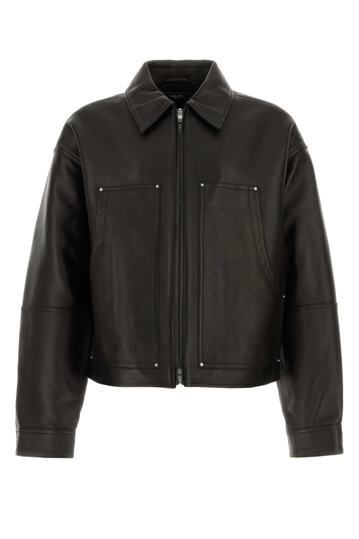 AMIRI Classic Leather Biker Jacket for Men
