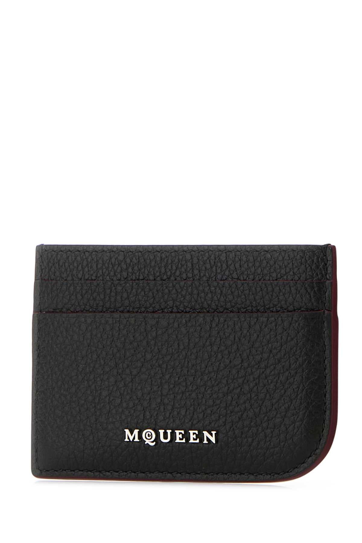 ALEXANDER MCQUEEN Mini Wallet with Oxblood Patent Trims