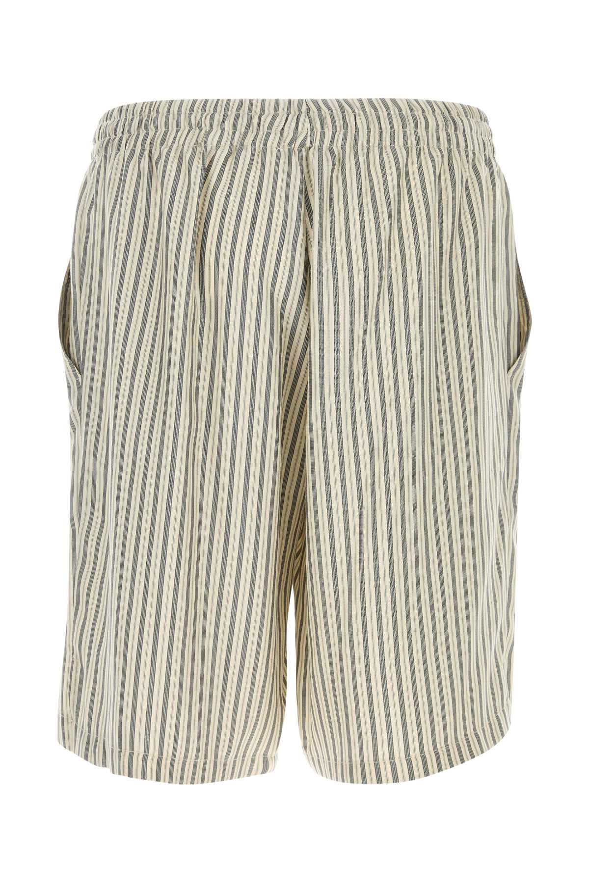 LE KASHA Embroidered Silk Bermuda Shorts for Men