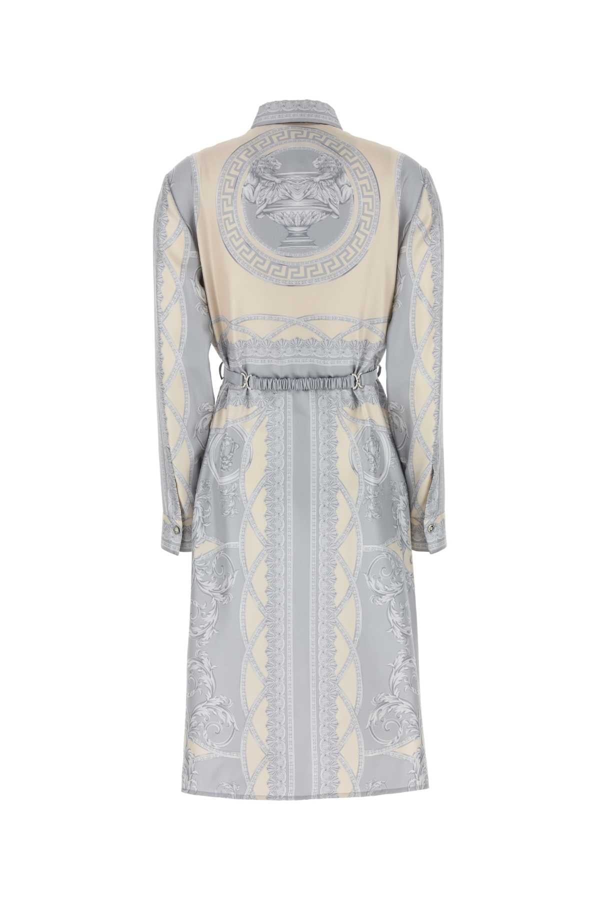VERSACE Silk Printed Shirt Dress