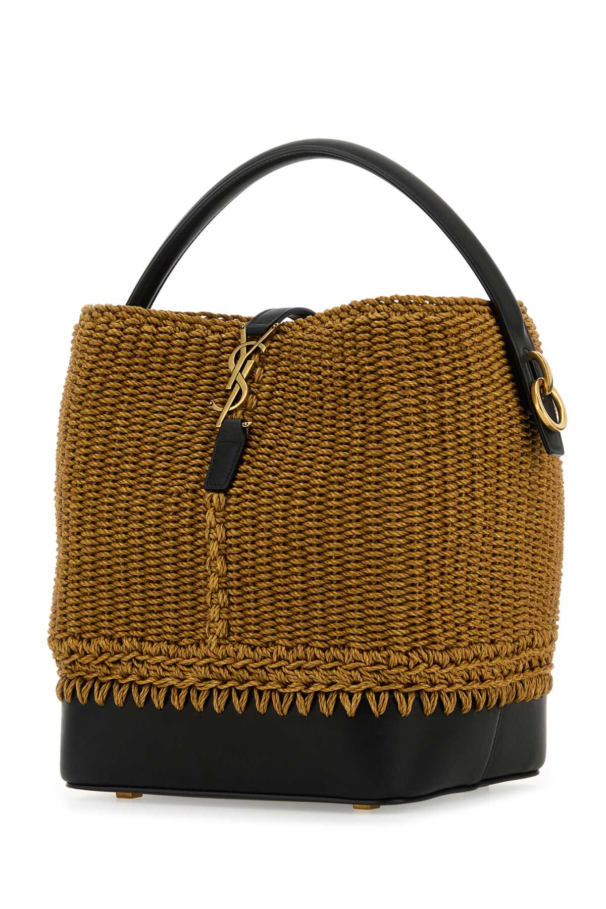 SAINT LAURENT Le 37 Raffia Bucket Handbag - Chic and Functional