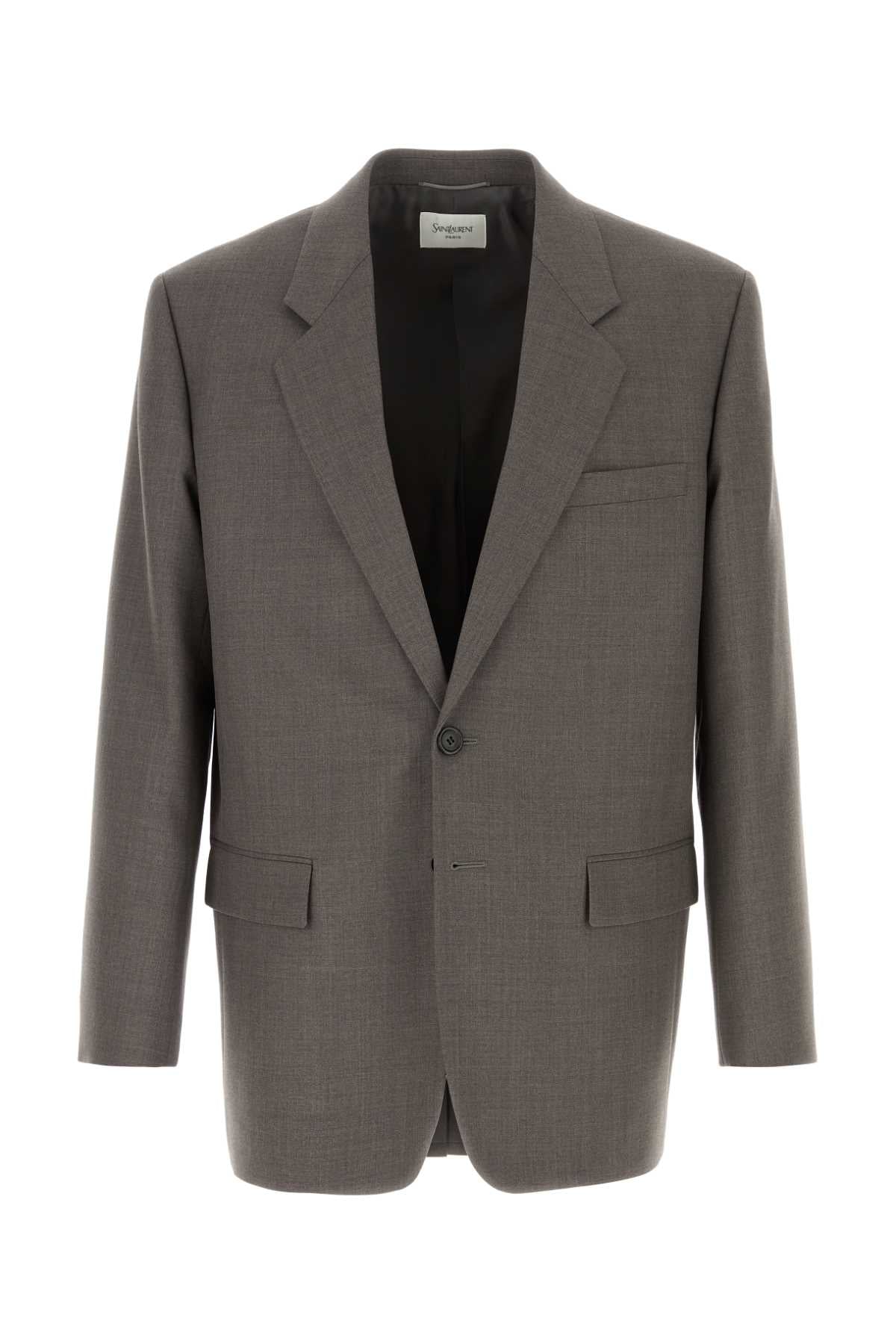 SAINT LAURENT Wool Blazer for Men - Modern Fit - Spring/Summer 25