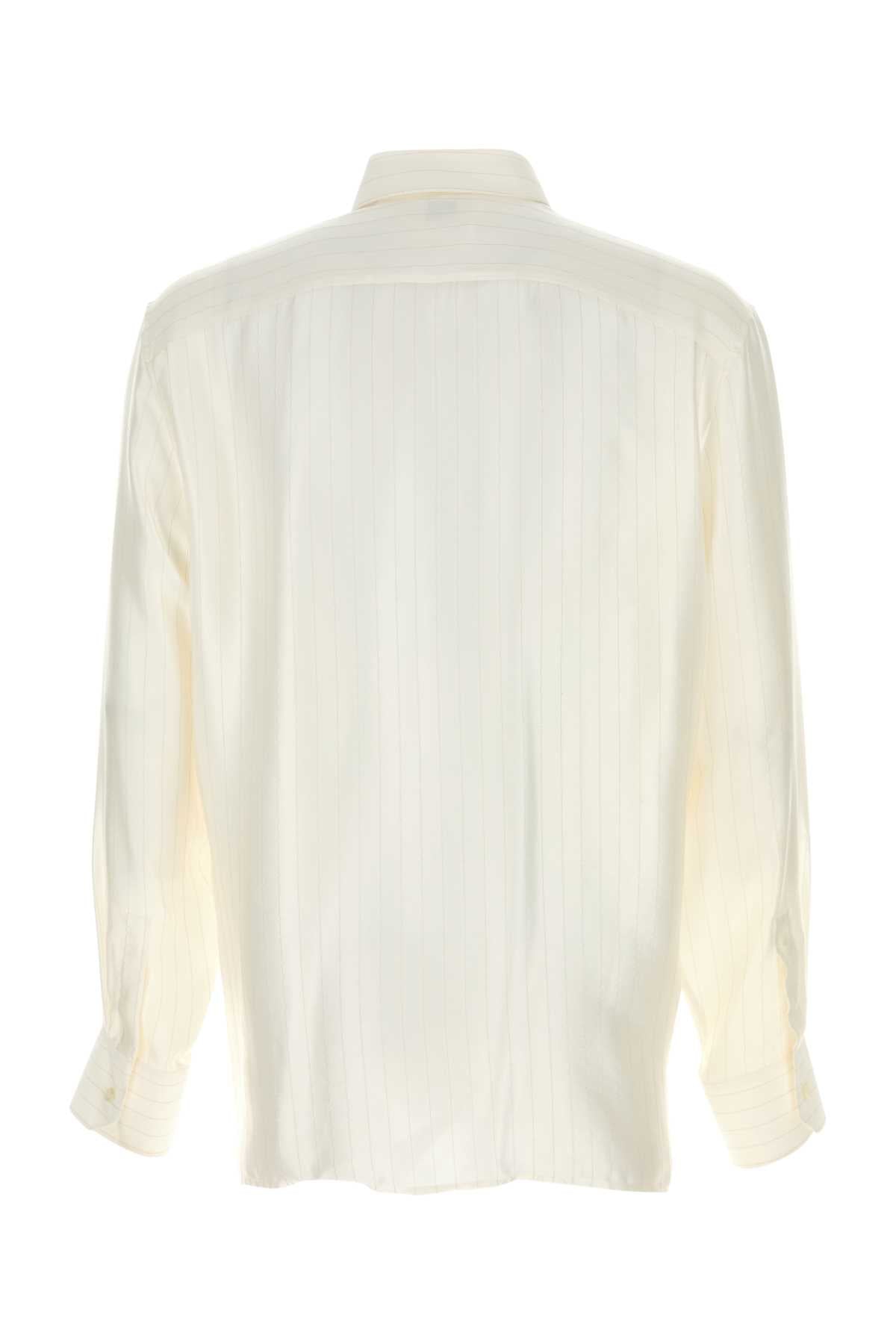 SAINT LAURENT Embroidered Satin Shirt for Men