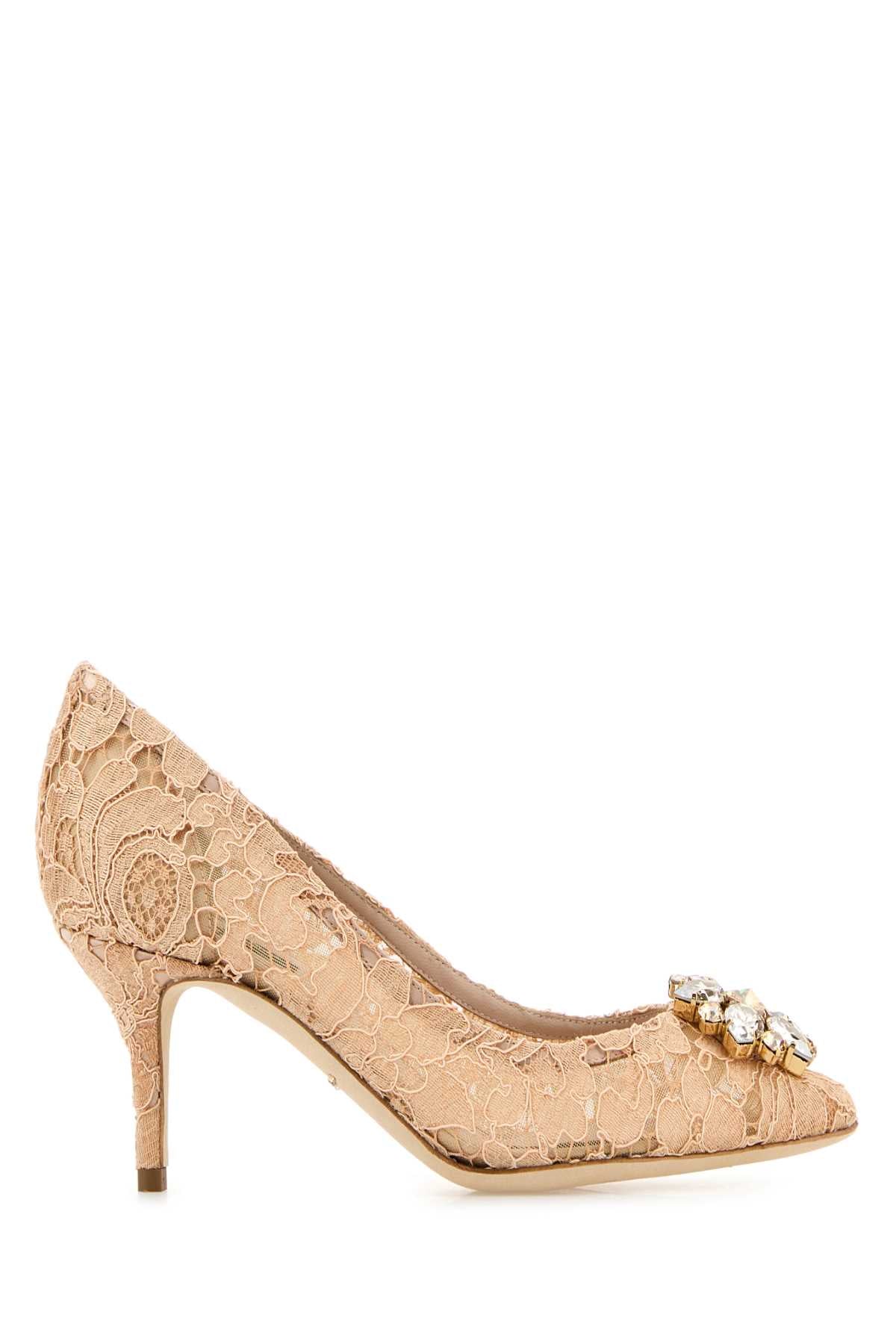 DOLCE & GABBANA Elegant Lace Pumps with 6.5 cm Heel Height