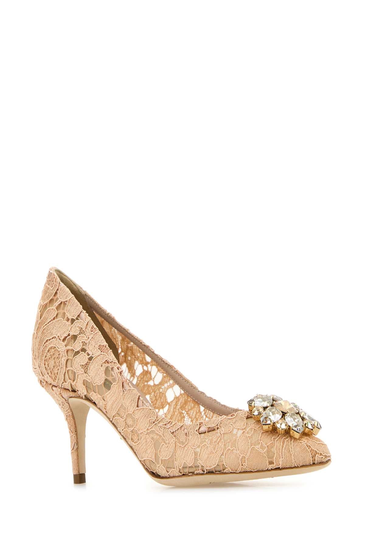 DOLCE & GABBANA Elegant Lace Pumps with 6.5 cm Heel Height