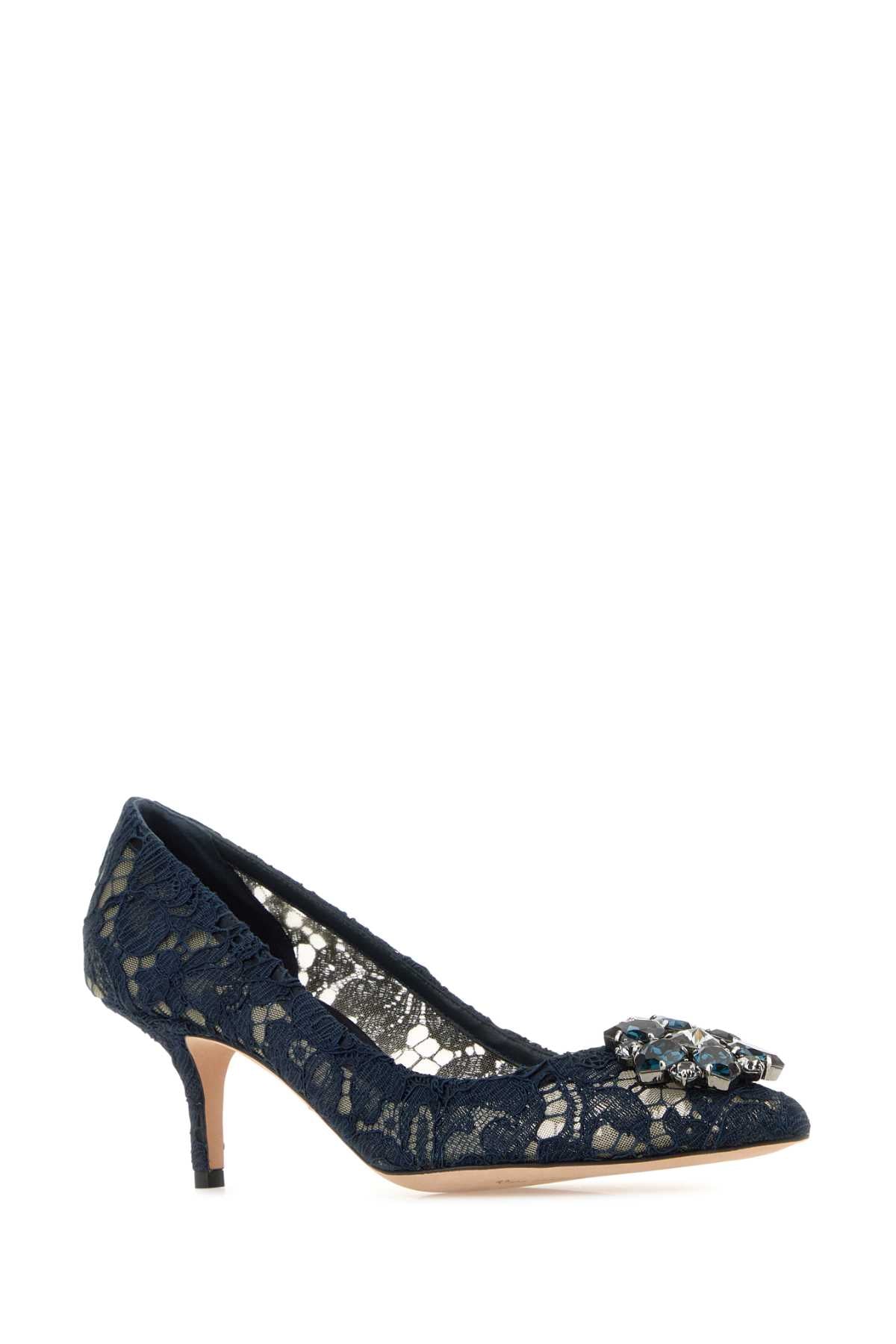 DOLCE & GABBANA Elegant Lace Mini Pumps with 6.5 cm Heel Height