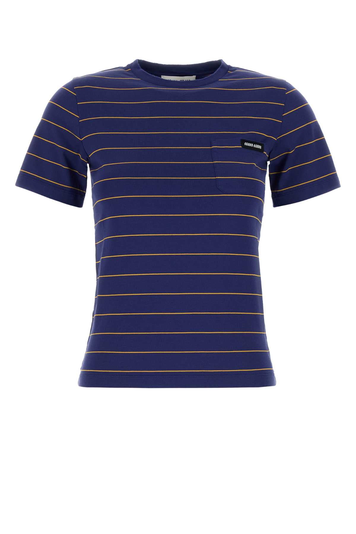 MIU MIU Embroidered Cotton T-Shirt for Women - Season 25S